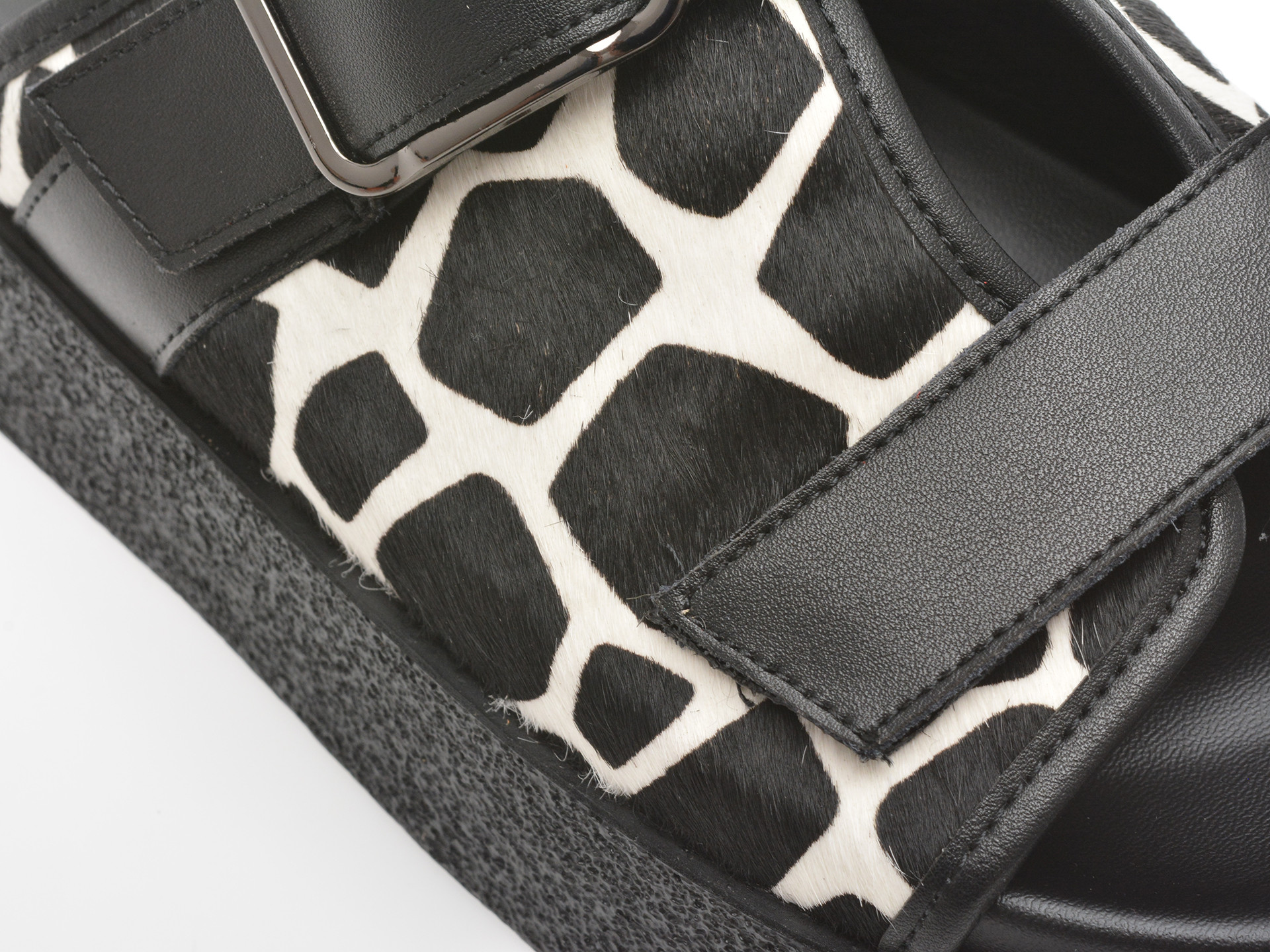 Papuci EPICA negri, 1350C20, din piele naturala