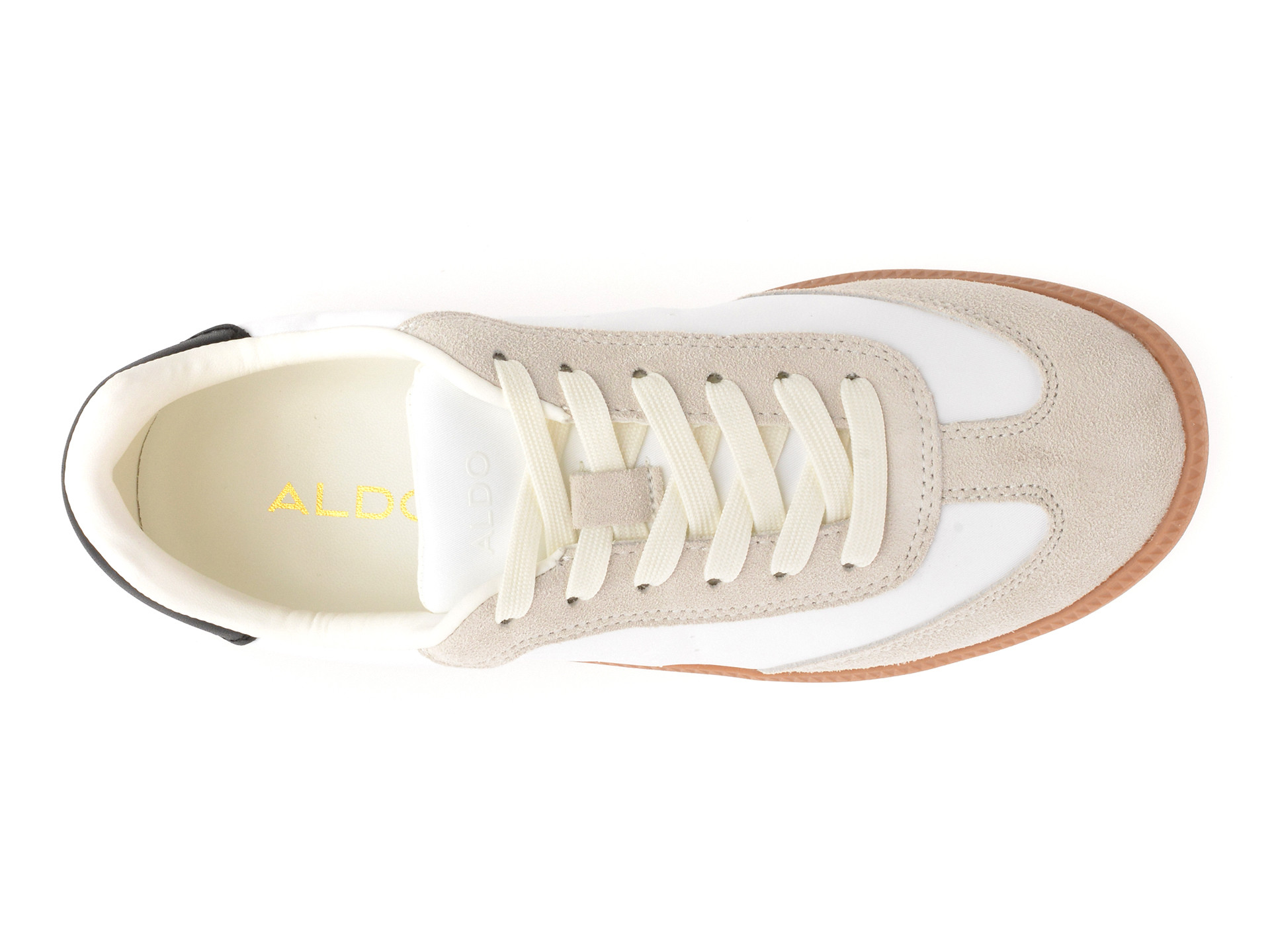 Pantofi sport ALDO alb-negru, CLUBSTYLE 122, din material textil