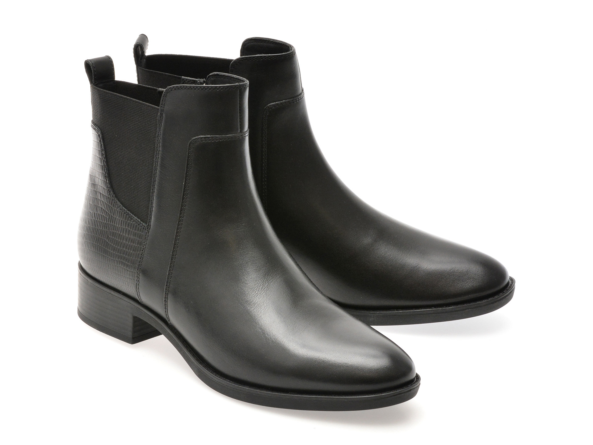 Ghete GEOX negre, D94G1G, din piele naturala