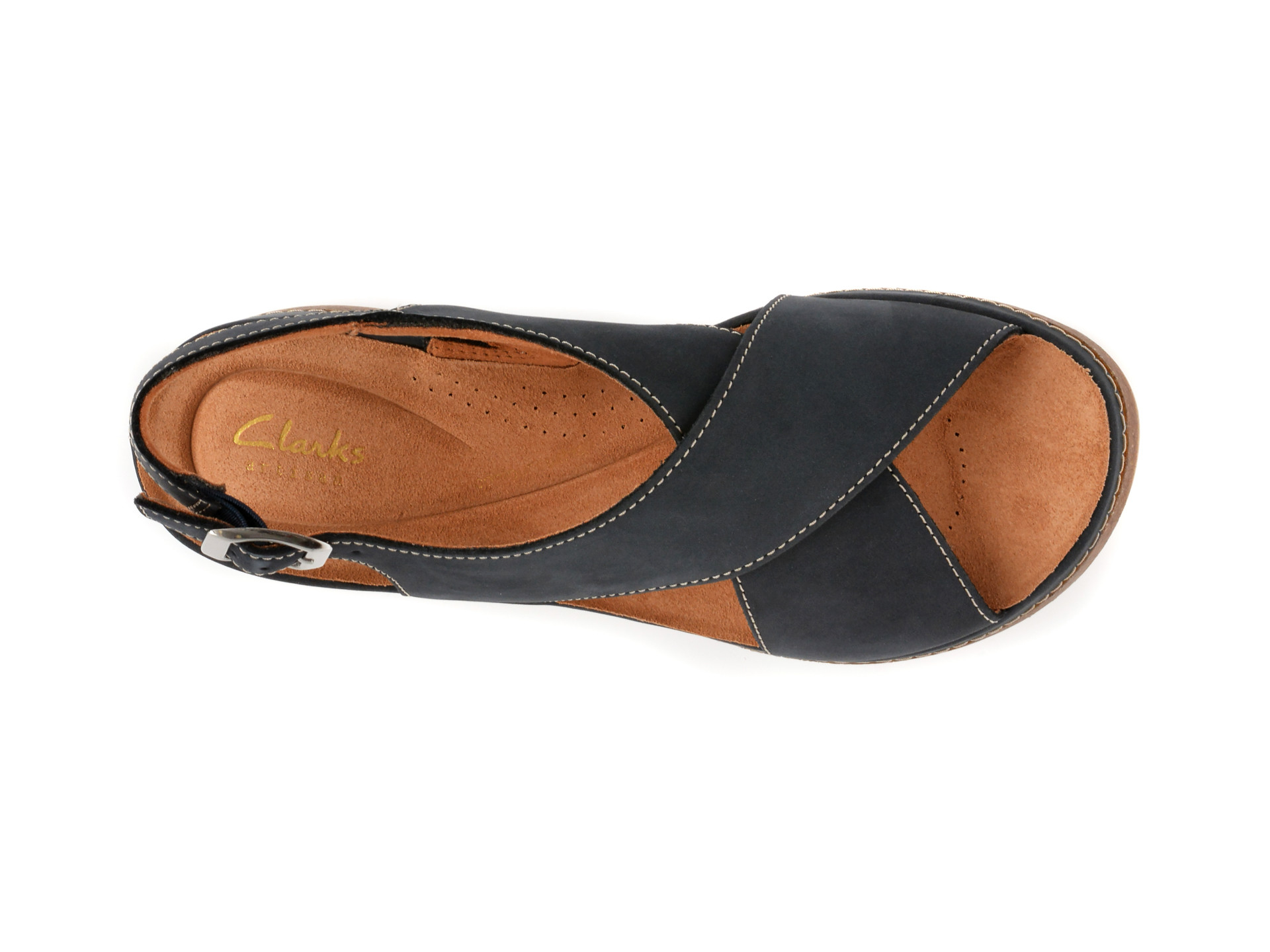 Sandale CLARKS bleumarin, KASSSTE, din nabuc