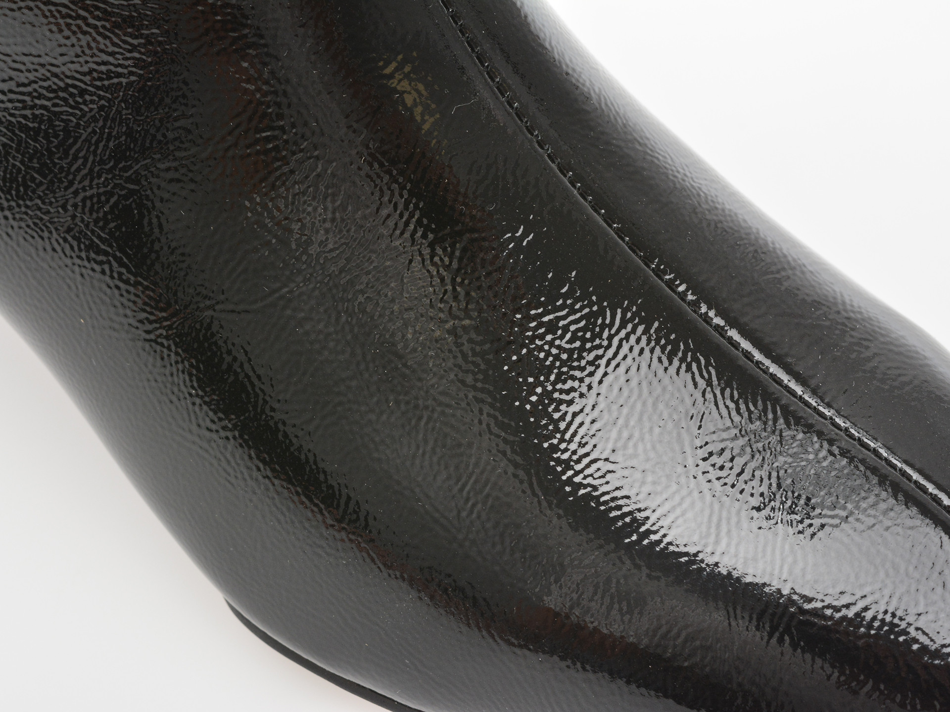 Botine elegante EPICA negre, B238, din piele naturala lacuita