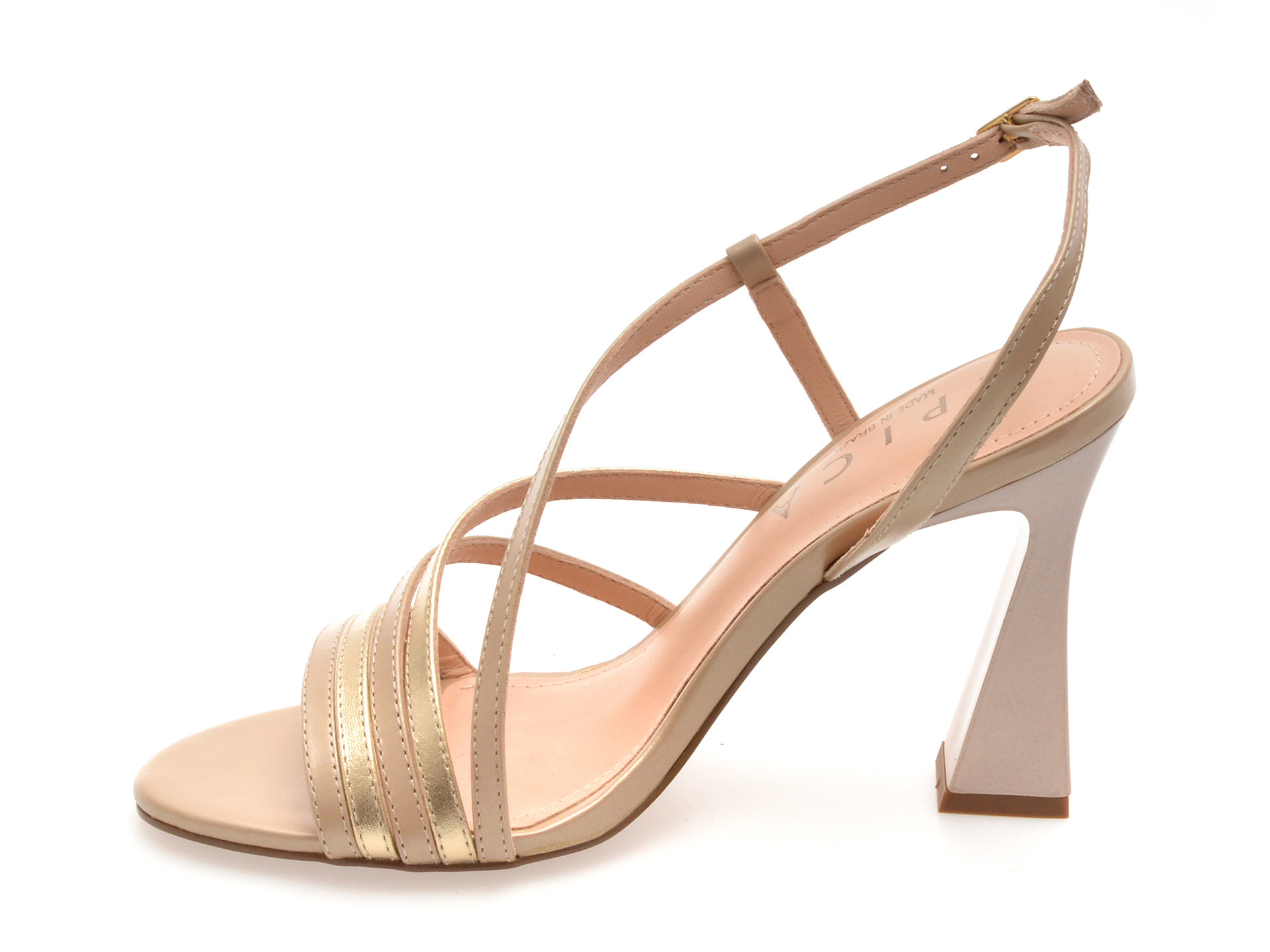 Sandale elegante EPICA nude, 1007835, din piele naturala