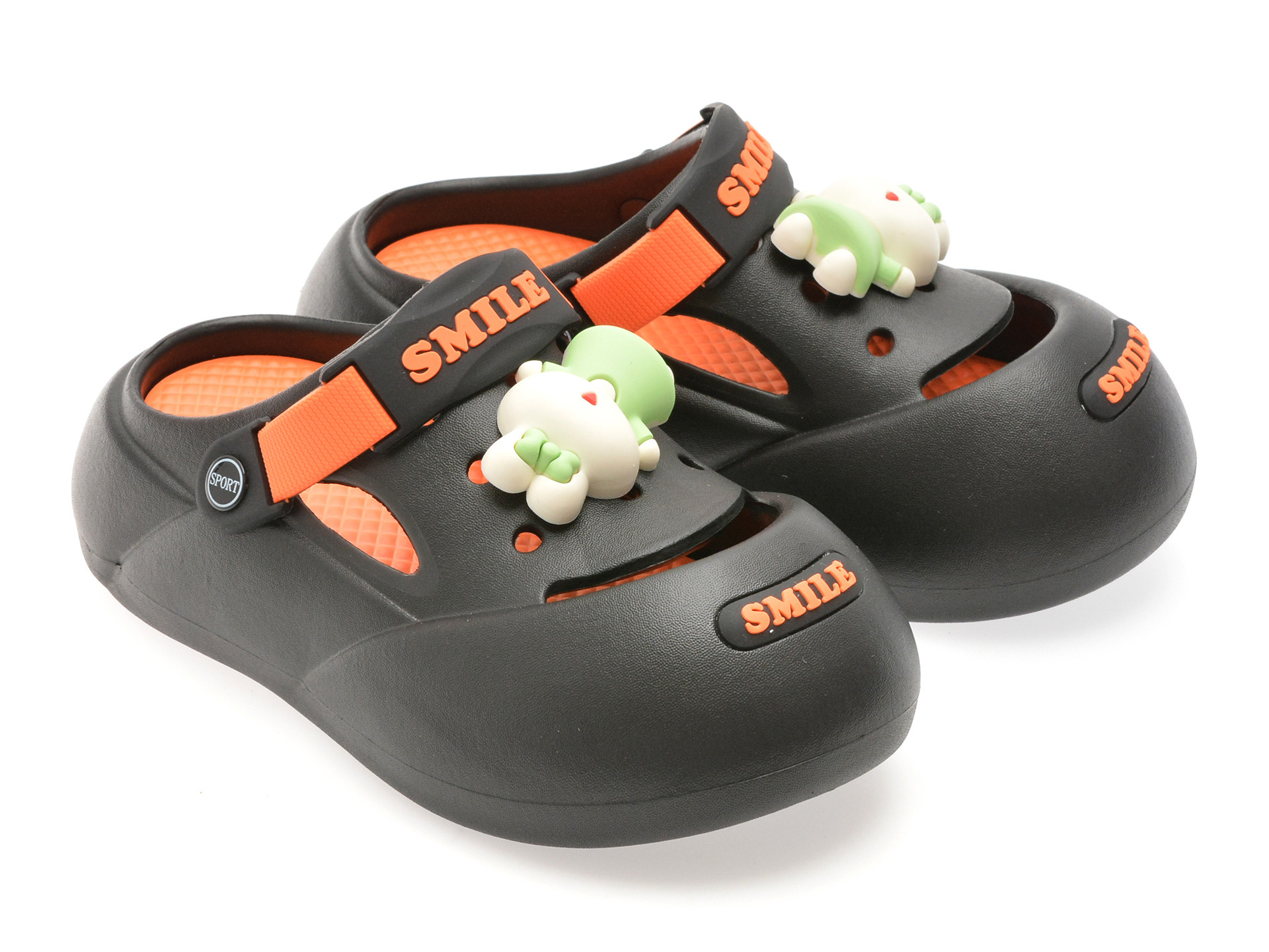 Papuci SELECTION KIDS negri, 3013, din pvc