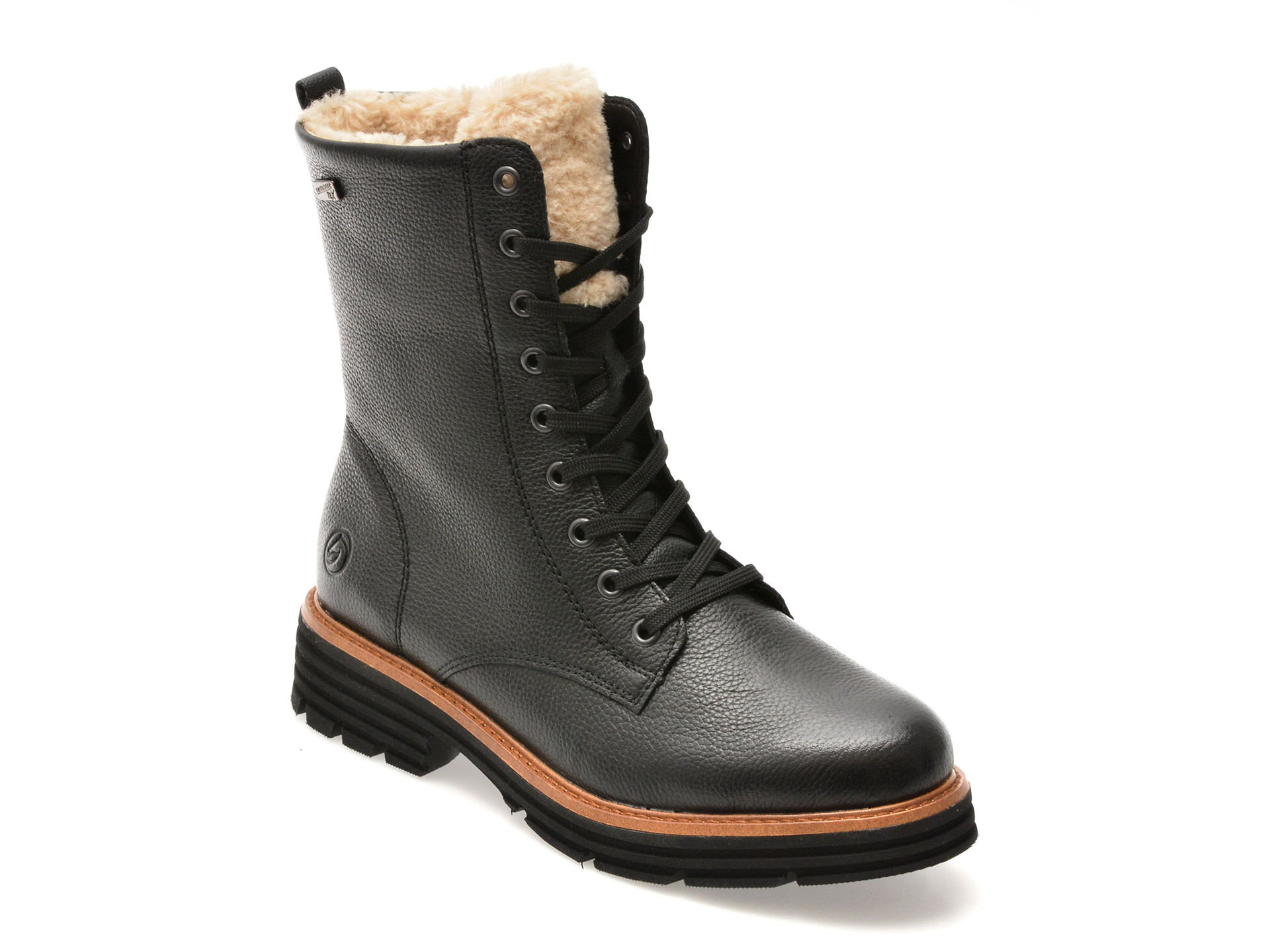 Bocanci REMONTE negri, D3A73, din piele naturala