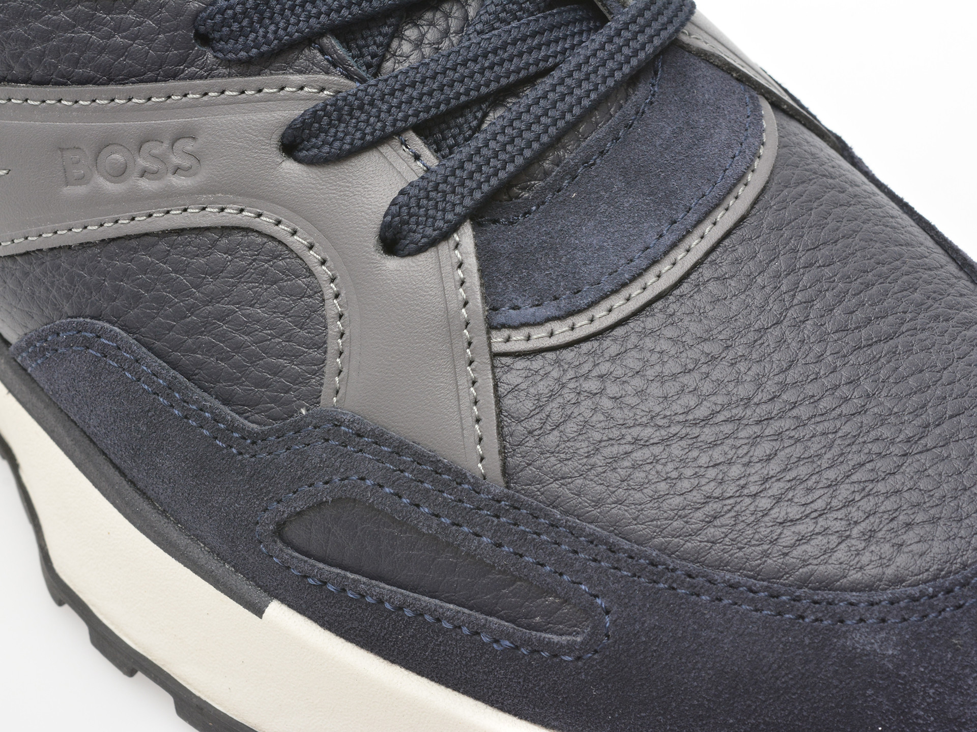 Pantofi sport BOSS albastri, 8782, din piele naturala