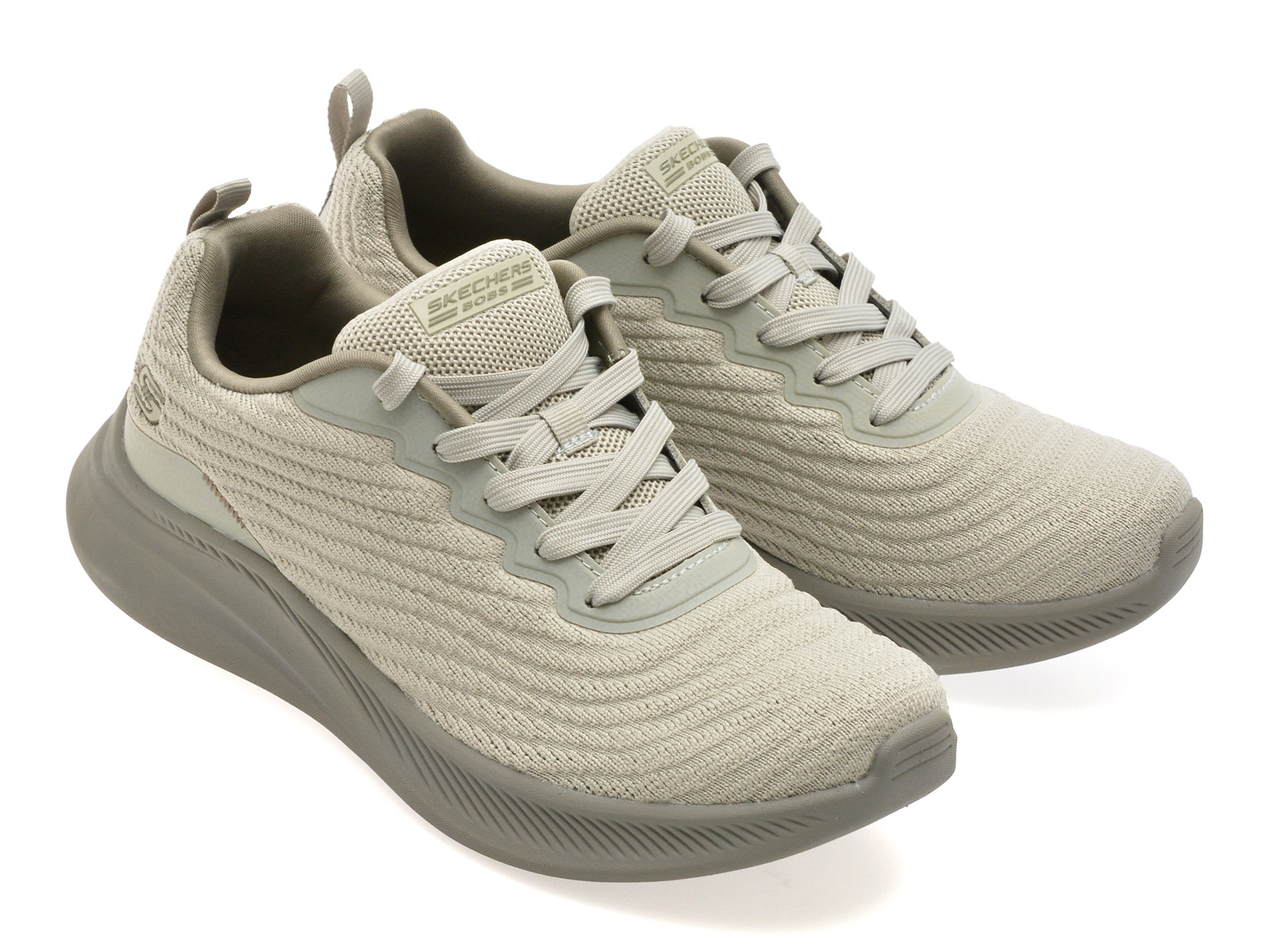 Pantofi sport SKECHERS gri, BOBS MODA FLEX, din material textil