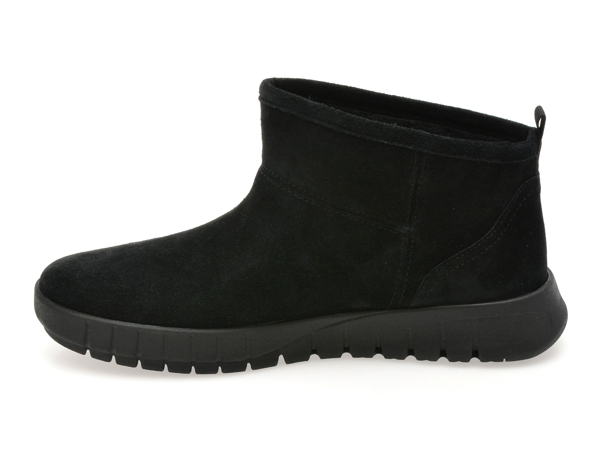 Ghete GEOX negre, D569AA, din piele intoarsa