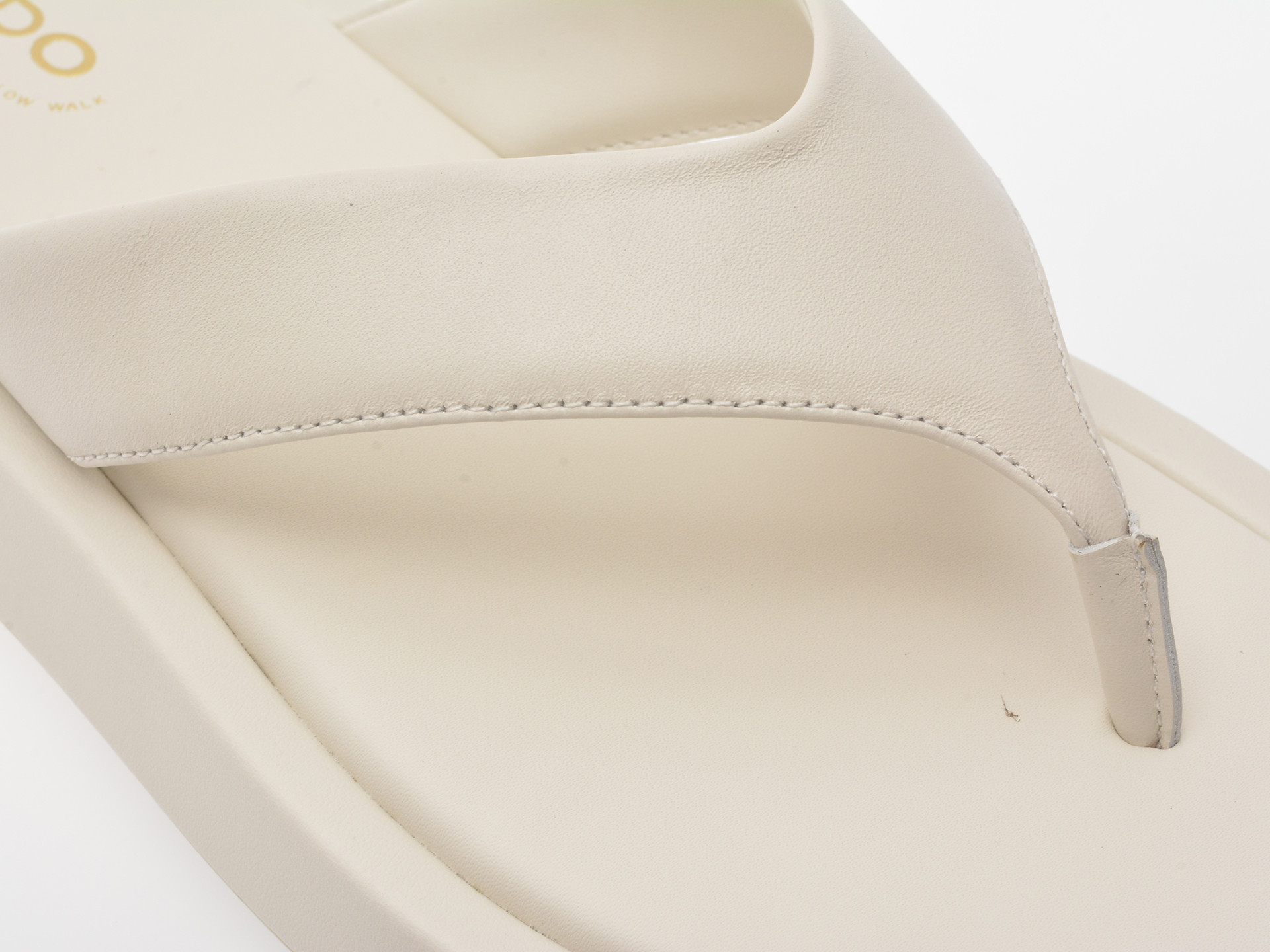 Papuci ALDO albi, GRETTLE 121, din piele naturala