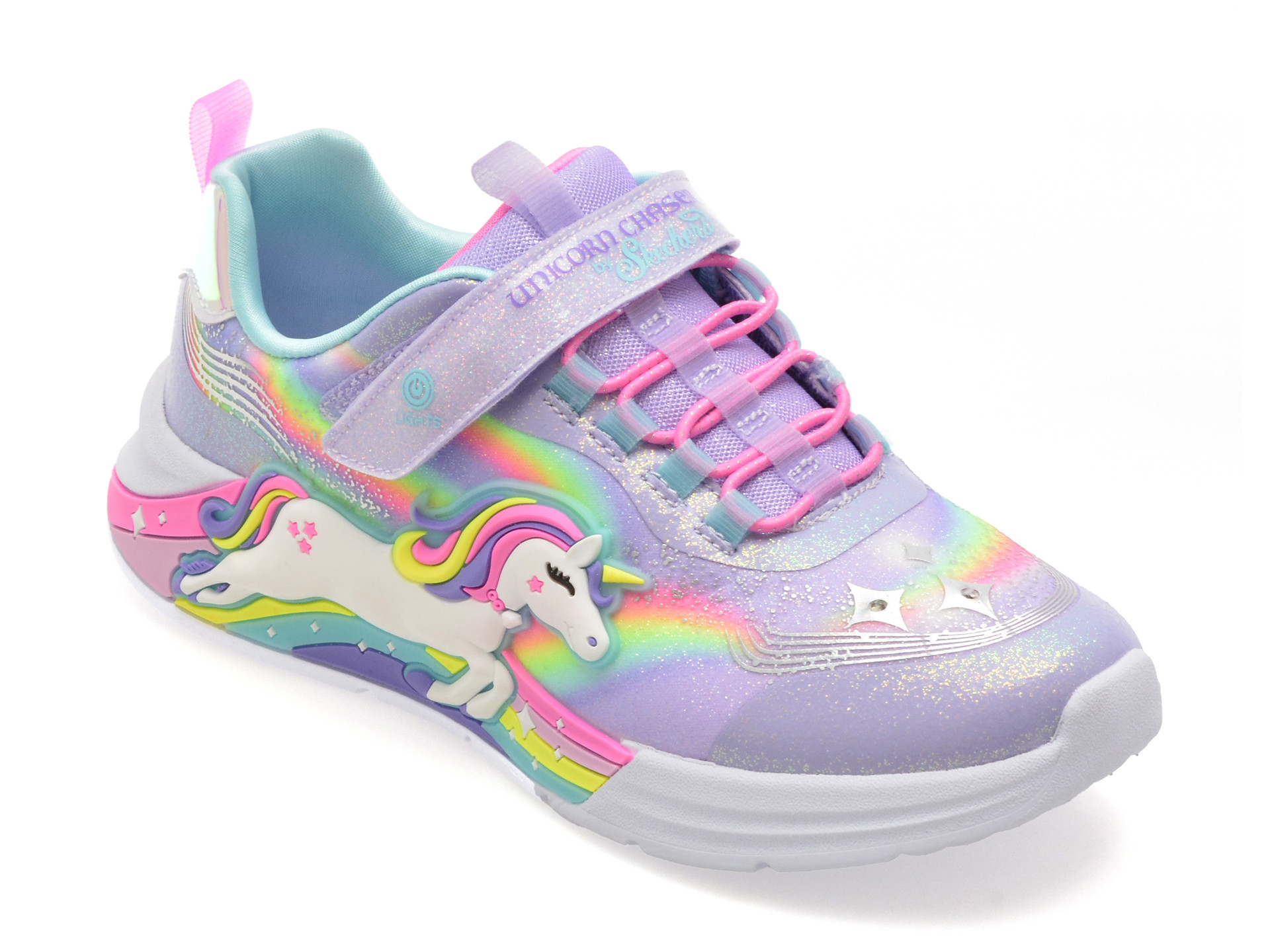 Pantofi sport SKECHERS multicolor, UNICORN CHASER, din piele ecologica