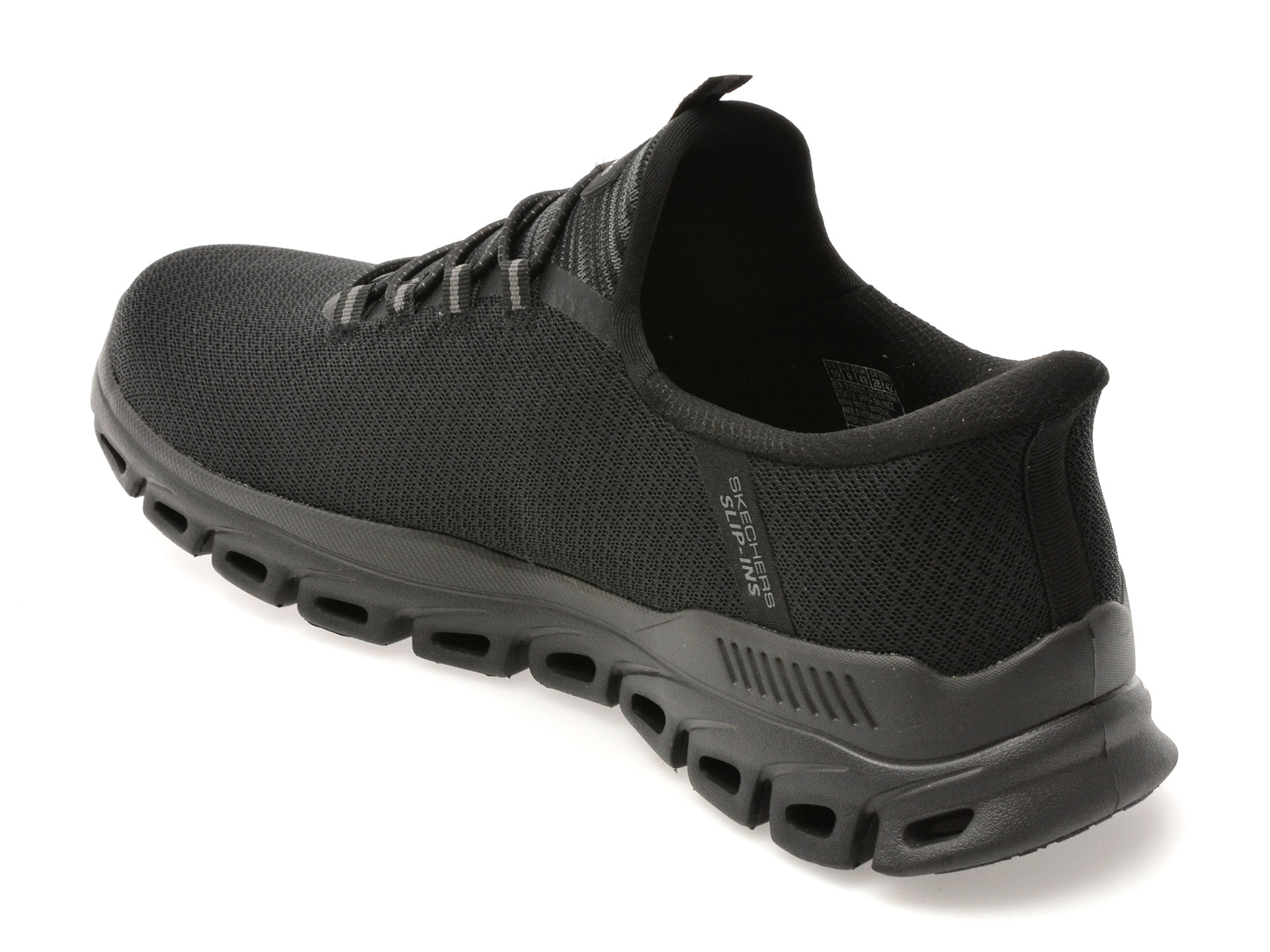 Pantofi sport SKECHERS negri, GLIDE-STEP, din material textil