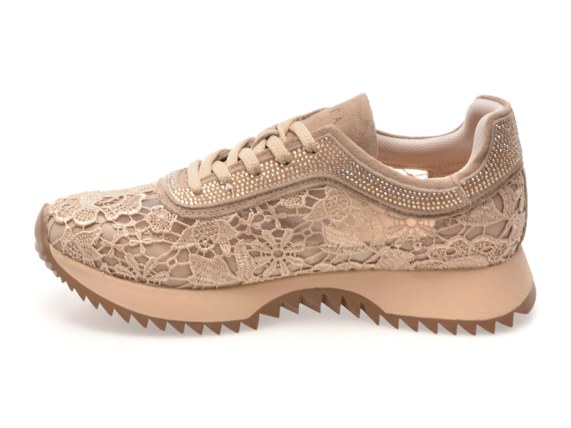 Pantofi sport EPICA nude, QS663, din material textil