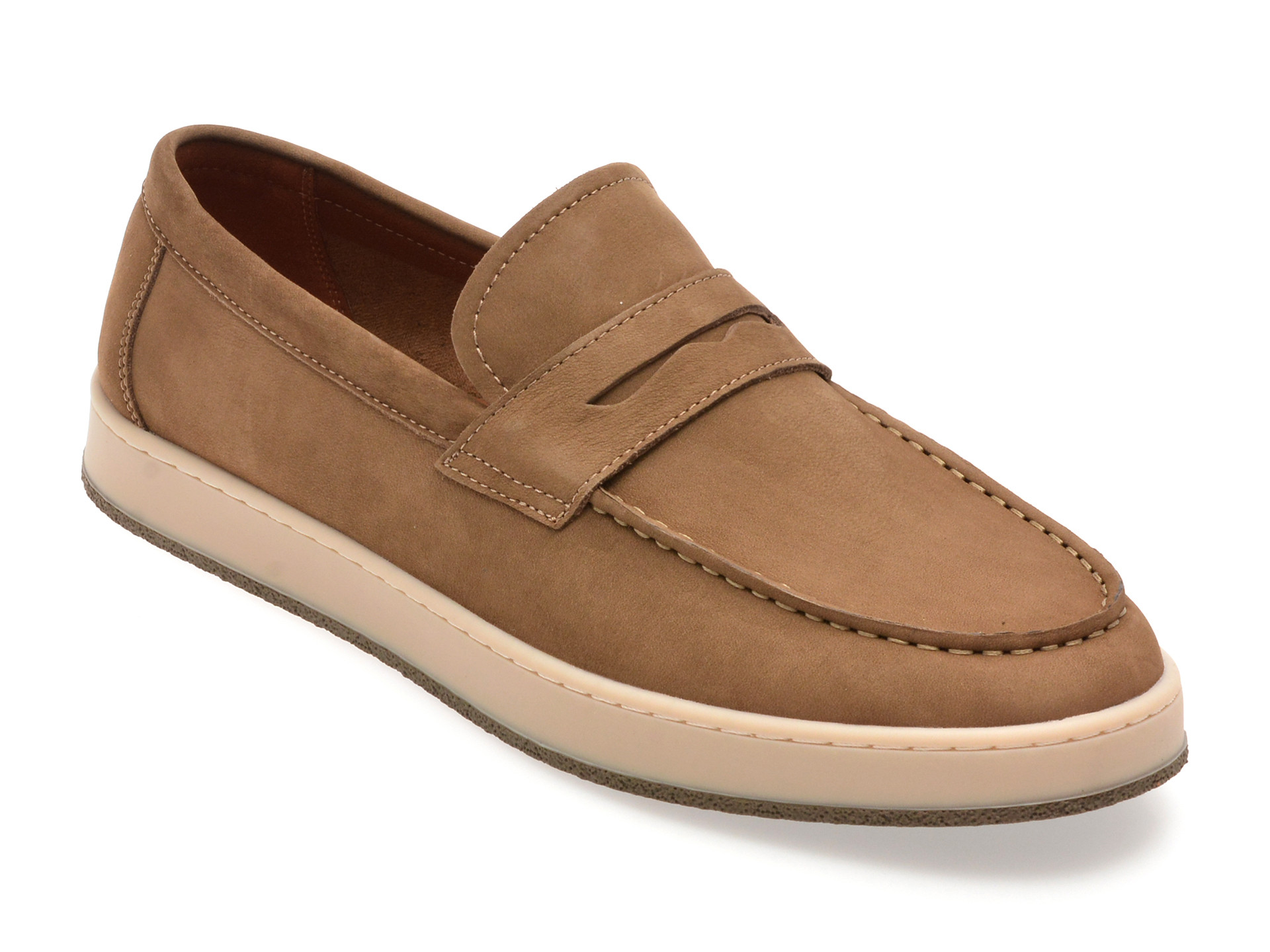 Mocasini OTTER maro, MU145, din nabuc