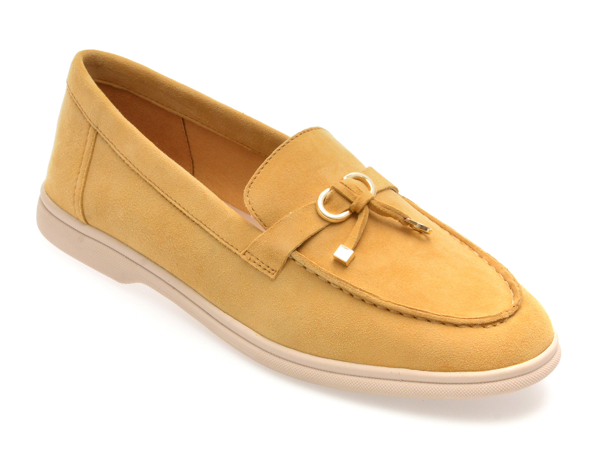 Mocasini ALDO galbeni, CRERAS-IN 750, din piele intoarsa