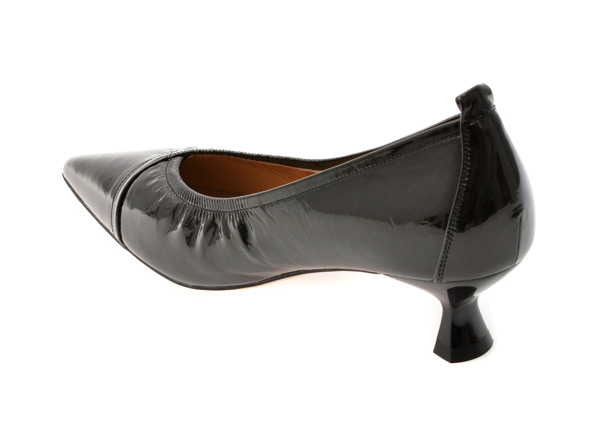 Pantofi eleganti EPICA negri, D76363, din piele naturala lacuita