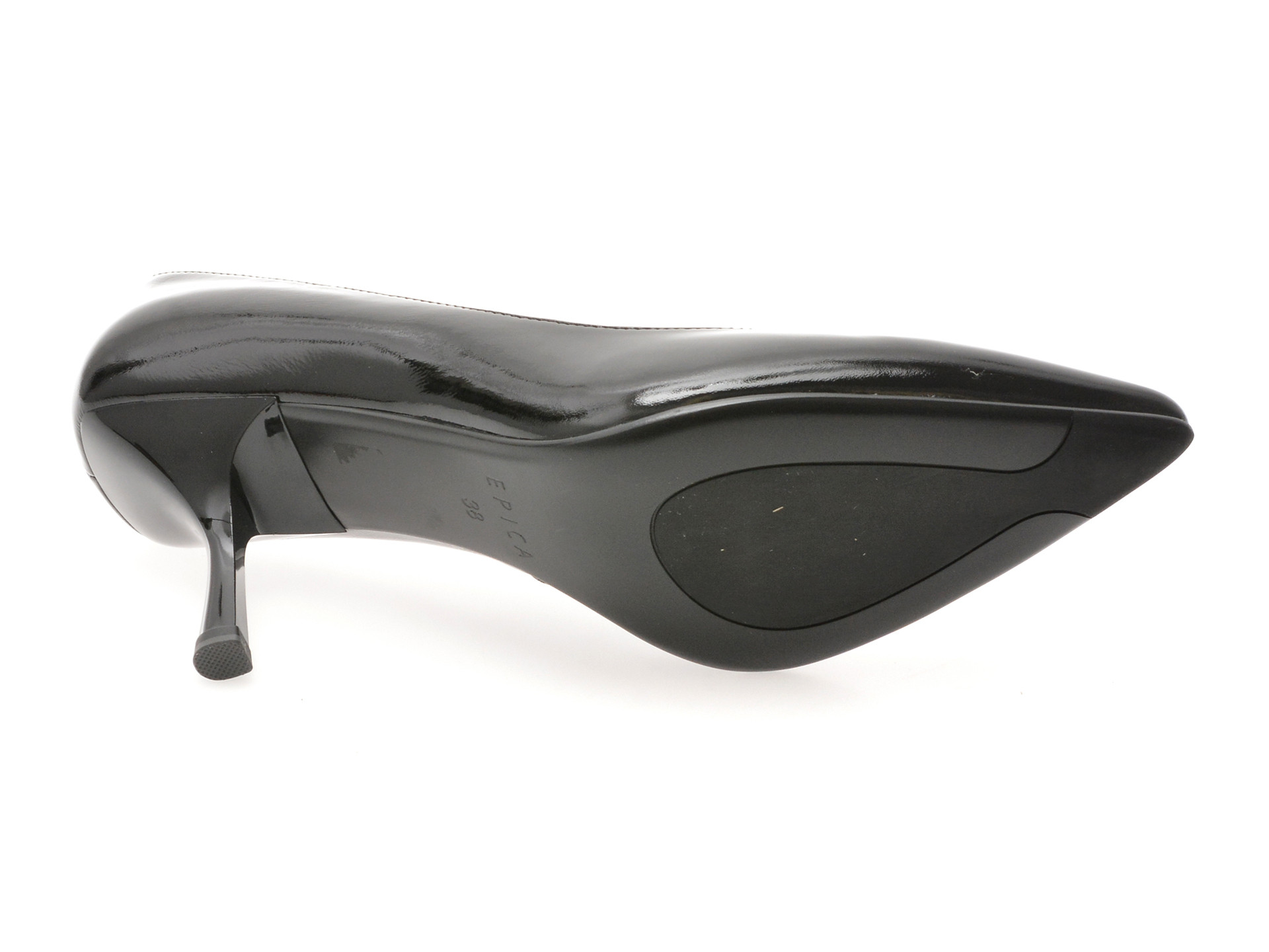 Pantofi eleganti EPICA negri, E301, din piele naturala lacuita