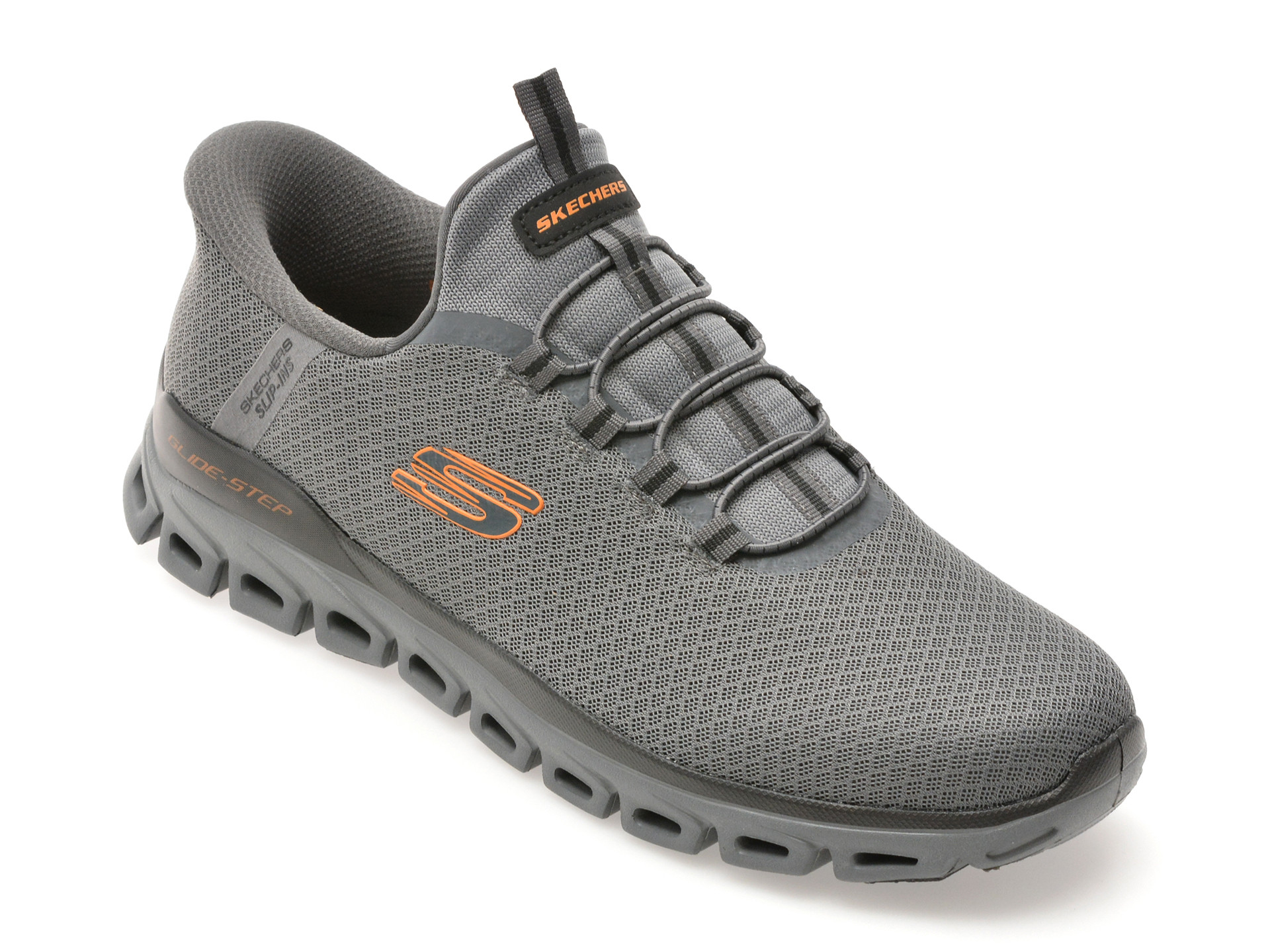 Pantofi sport SKECHERS gri, GLIDE-STEP, din material textil