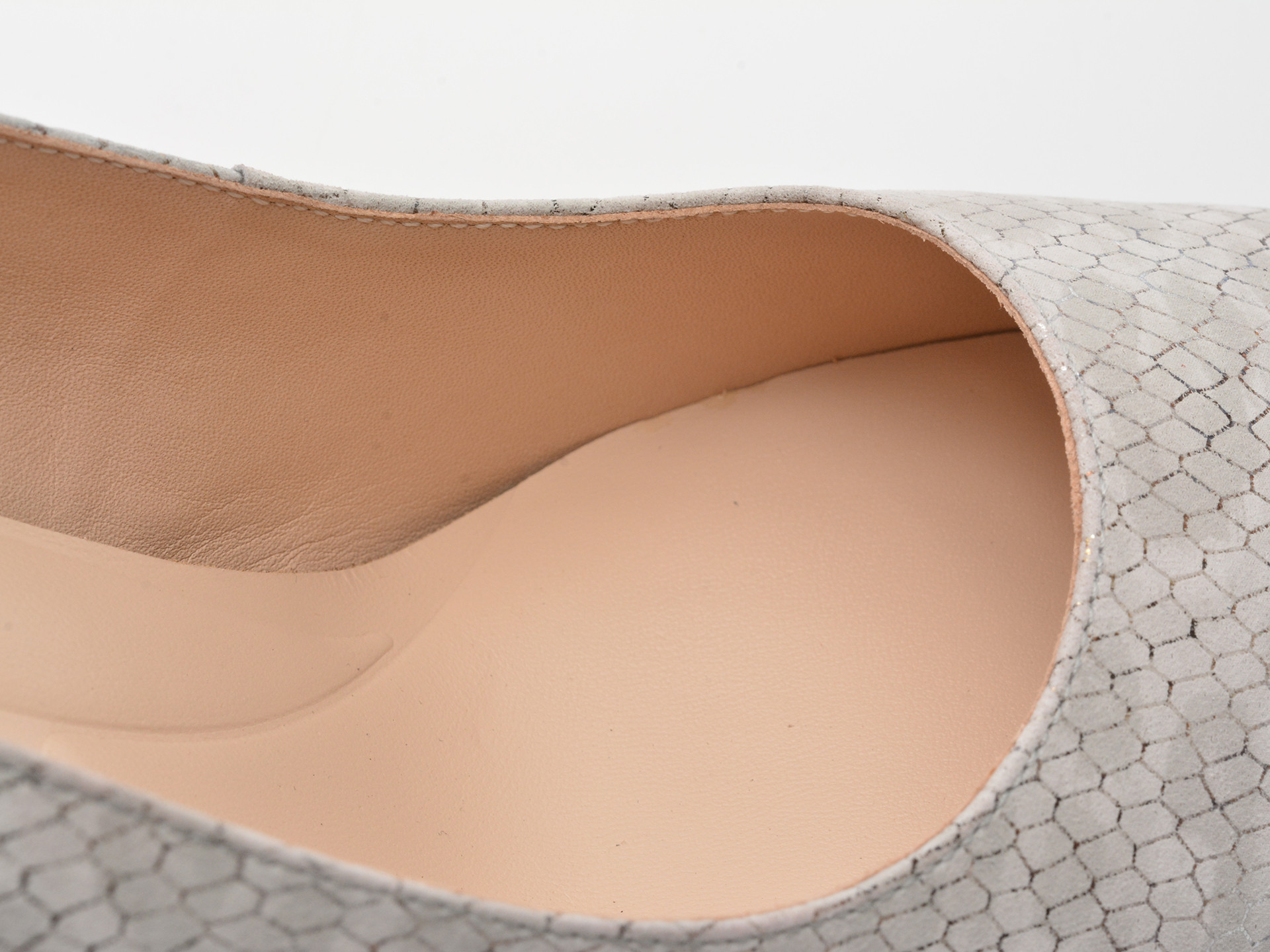 Pantofi eleganti EPICA gri, E301, din piele naturala