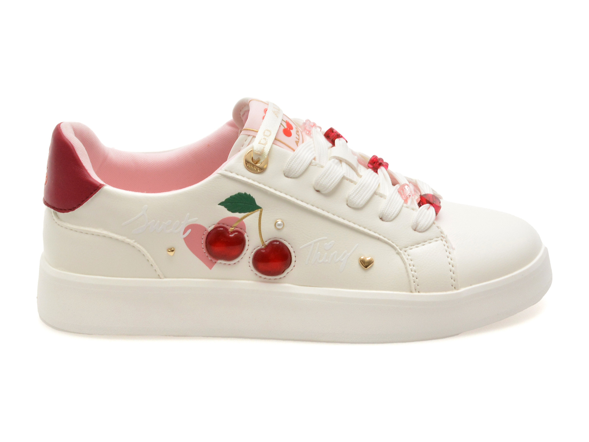 Pantofi sport ALDO albi, CHERRY LOVE 100, din piele ecologica