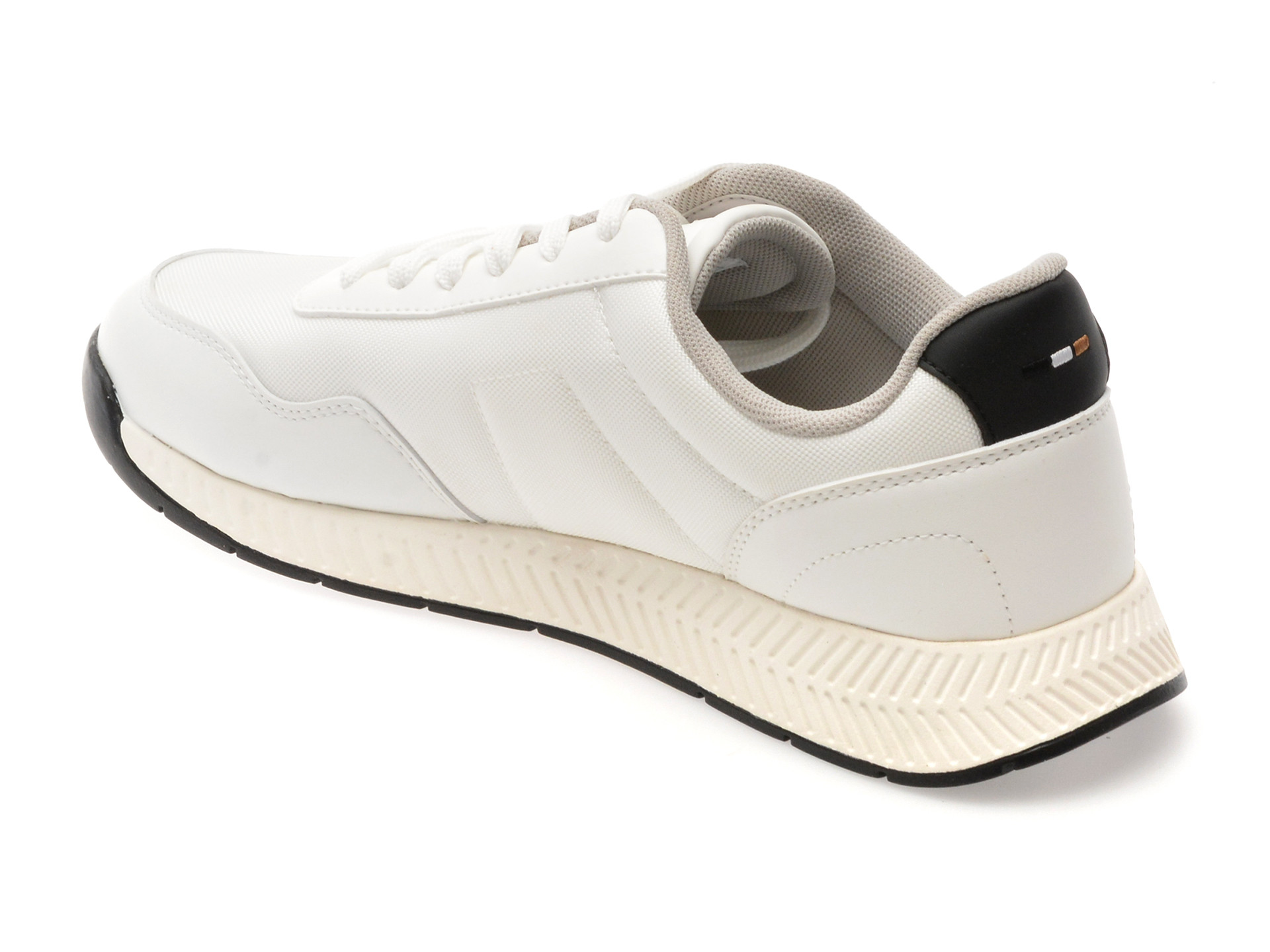 Pantofi sport BOSS albi, 6481, din material textil