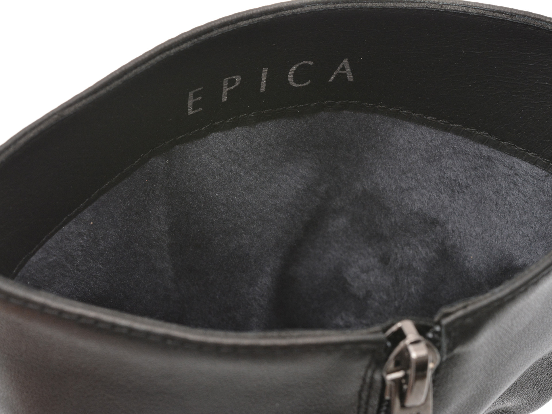 Botine elegante EPICA negre, M5A, din piele naturala