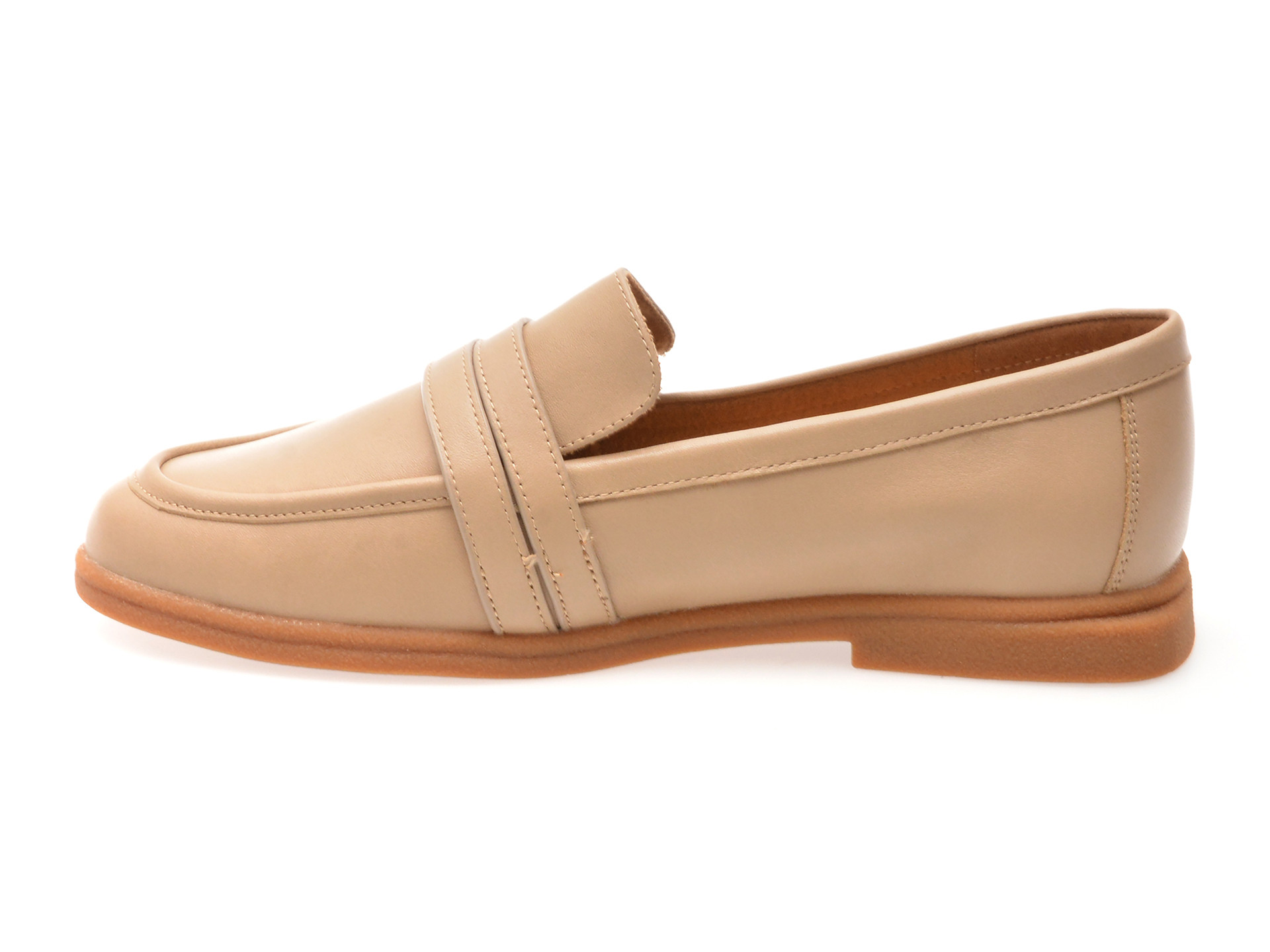 Mocasini EPICA nude, 1197D30, din piele naturala