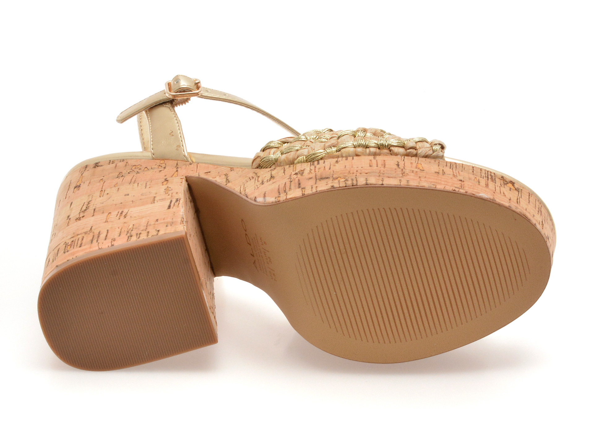 Sandale ALDO aurii, ULIALDAN 710, din material textil