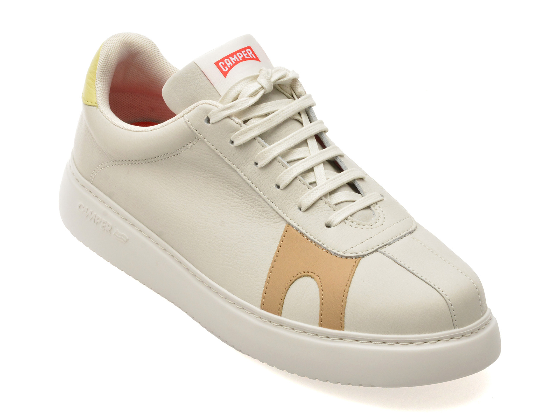 Pantofi sport CAMPER albi, K100743, din piele naturala