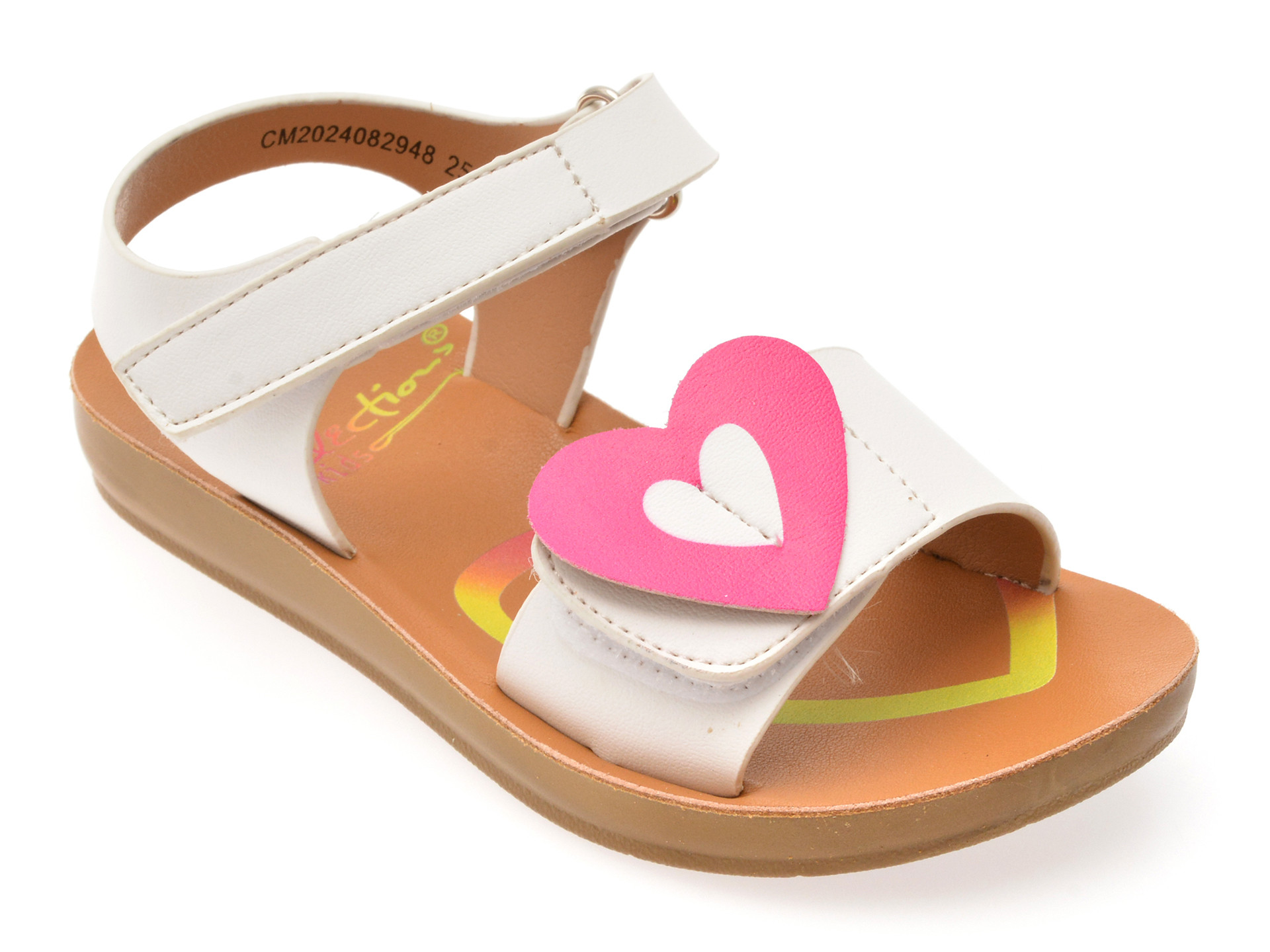 Sandale SELECTION KIDS albe, 82948, din piele ecologica