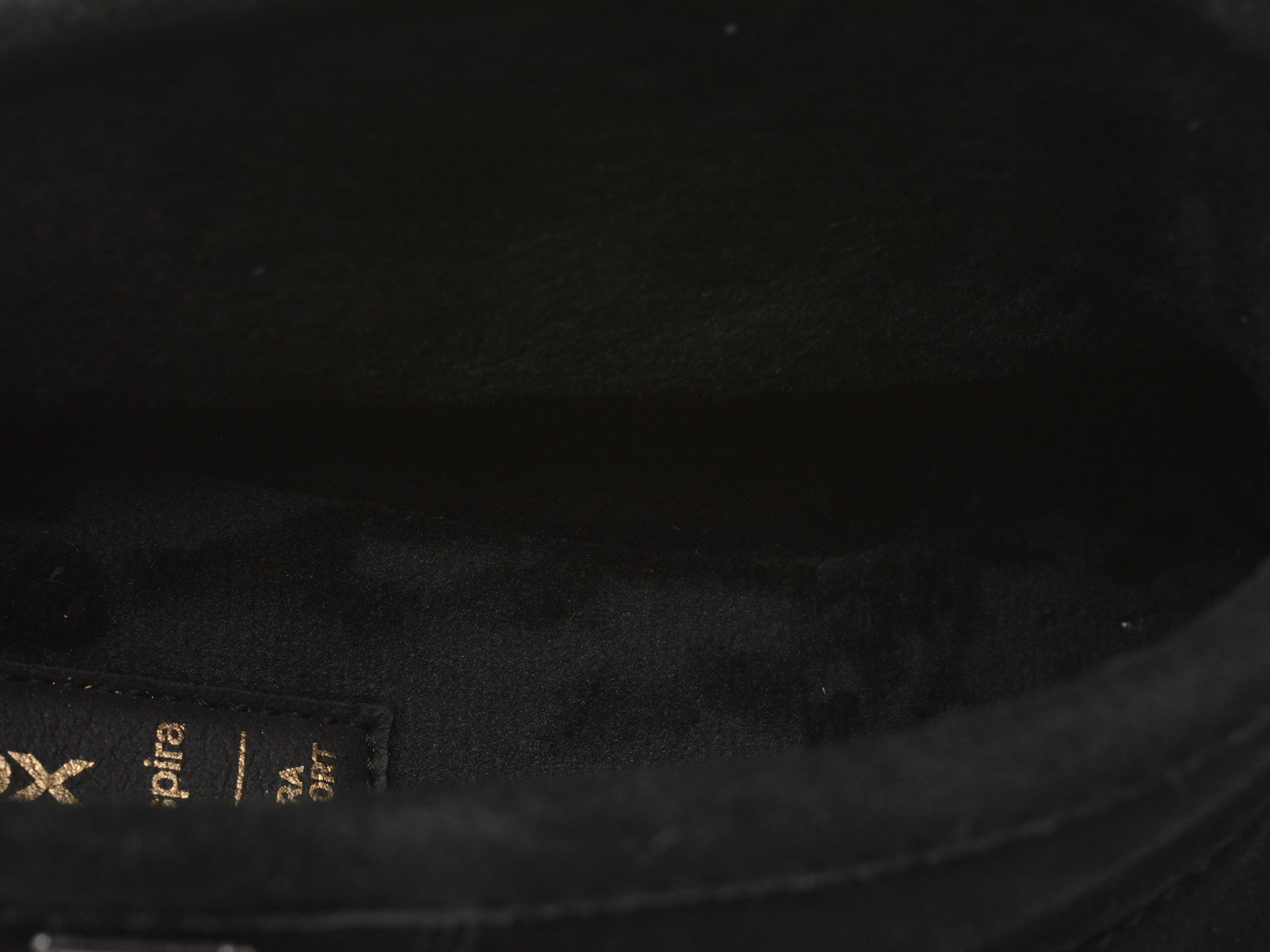 Ghete GEOX negre, D5626B, din piele intoarsa