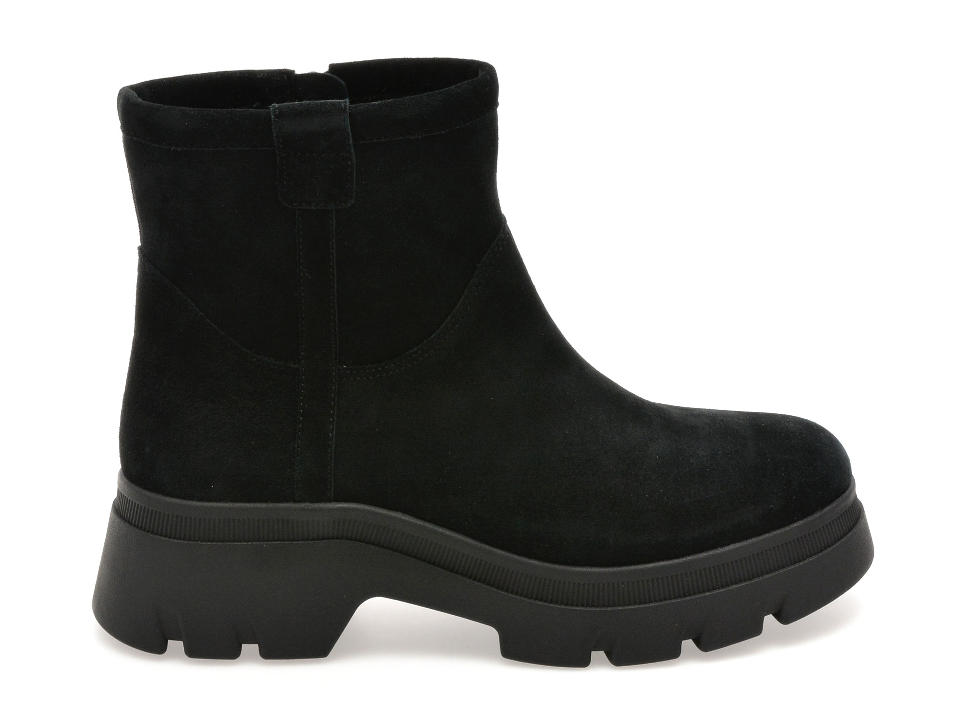 Ghete GEOX negre, D565MA, din piele intoarsa