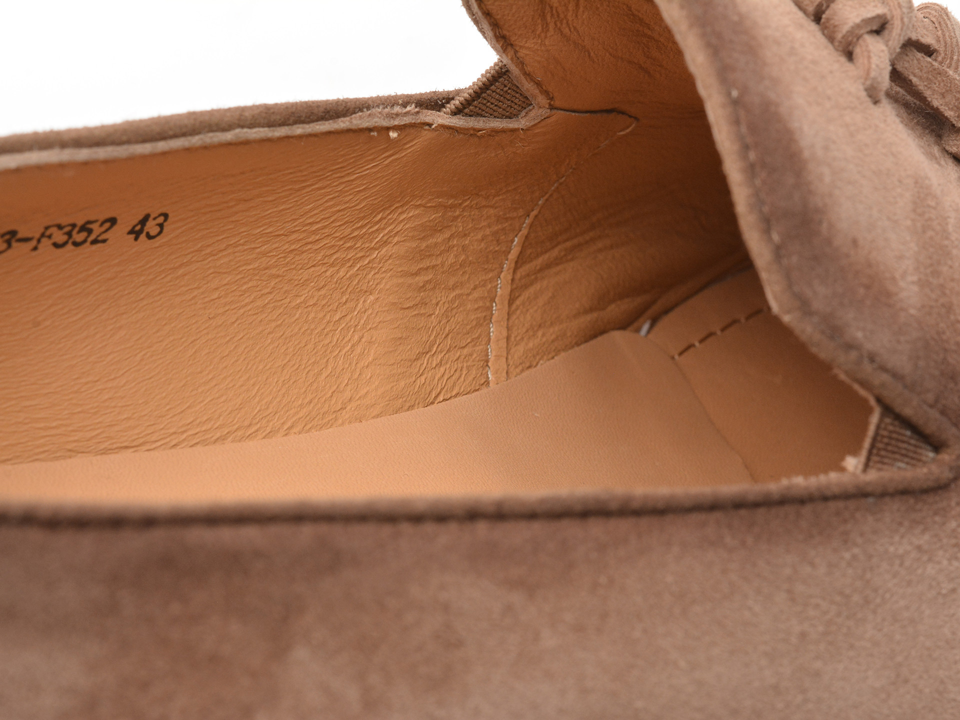 Mocasini eleganti EPICA gri, J8365, din piele intoarsa