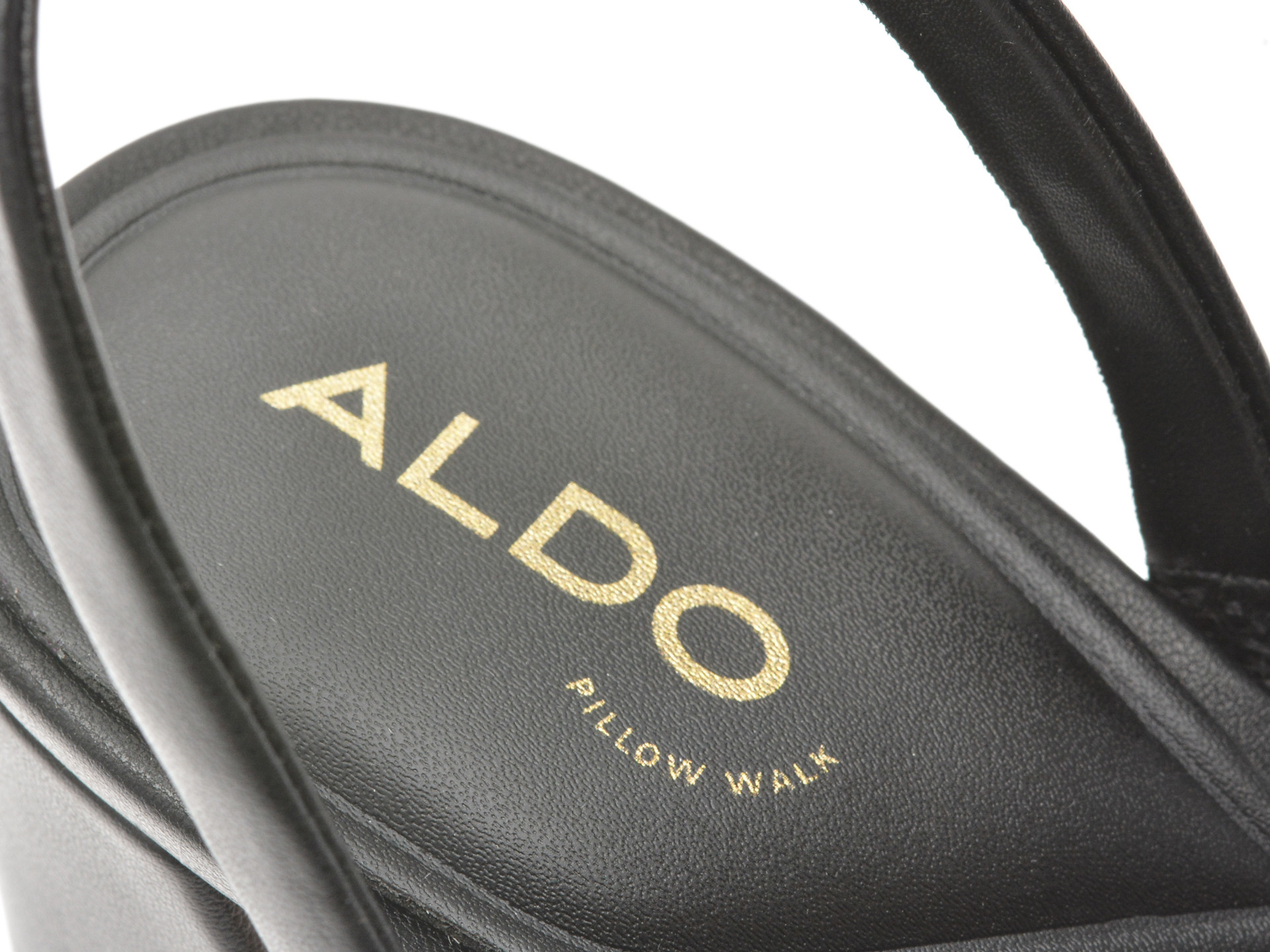 Sandale ALDO negre, ATLANTICUS 001, din piele ecologica