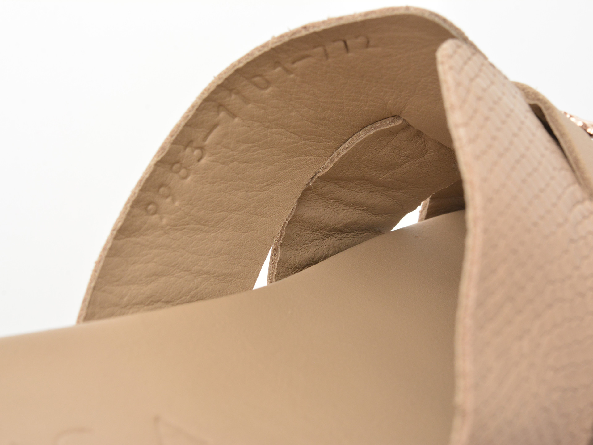 Papuci EPICA bej, 459983, din piele naturala