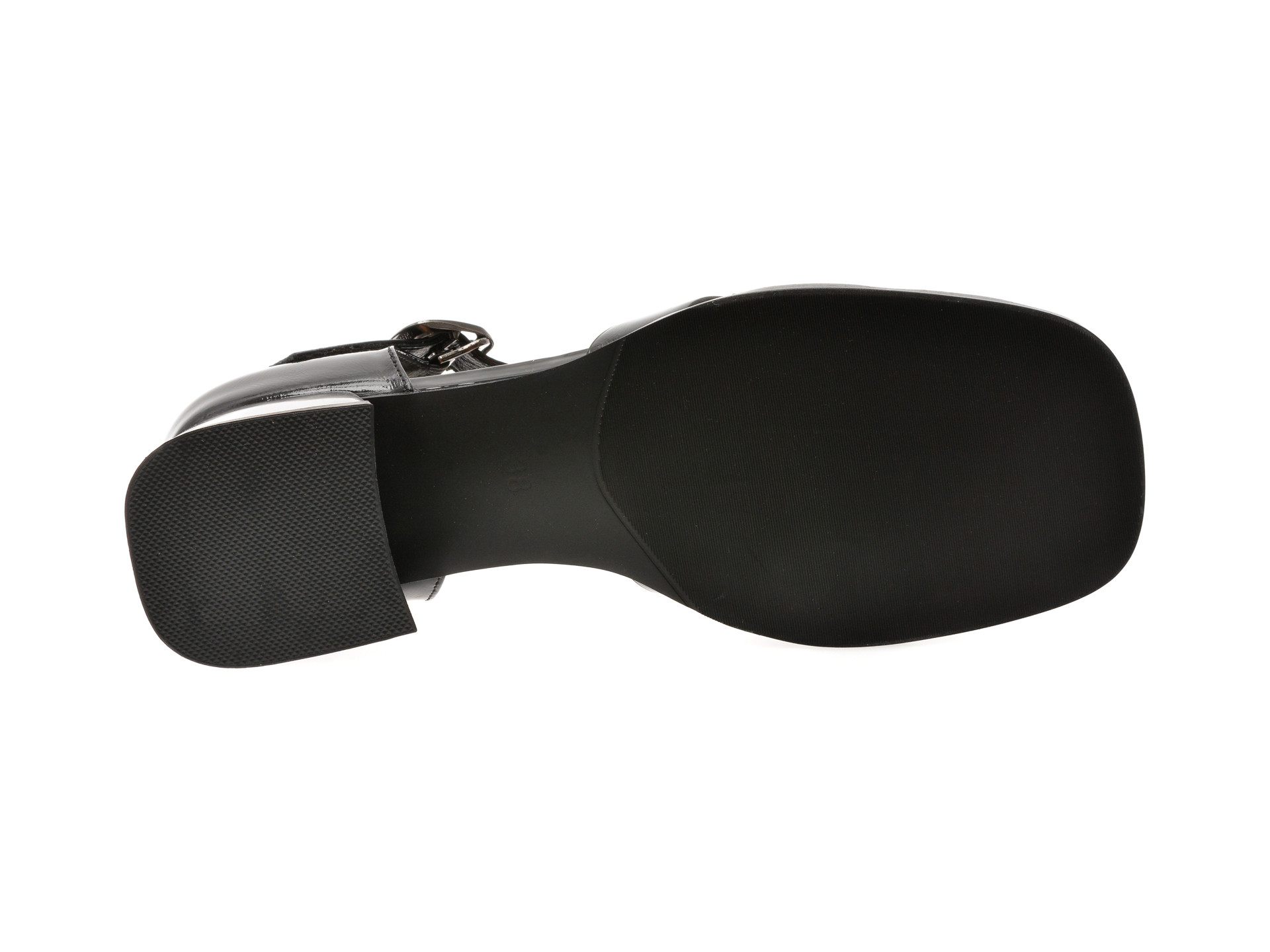 Sandale EPICA negri, 1131G11, din piele naturala lacuita