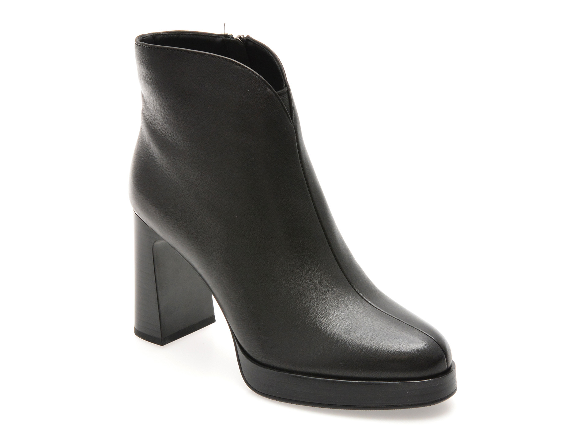 Botine EPICA negre, 2392, din piele naturala