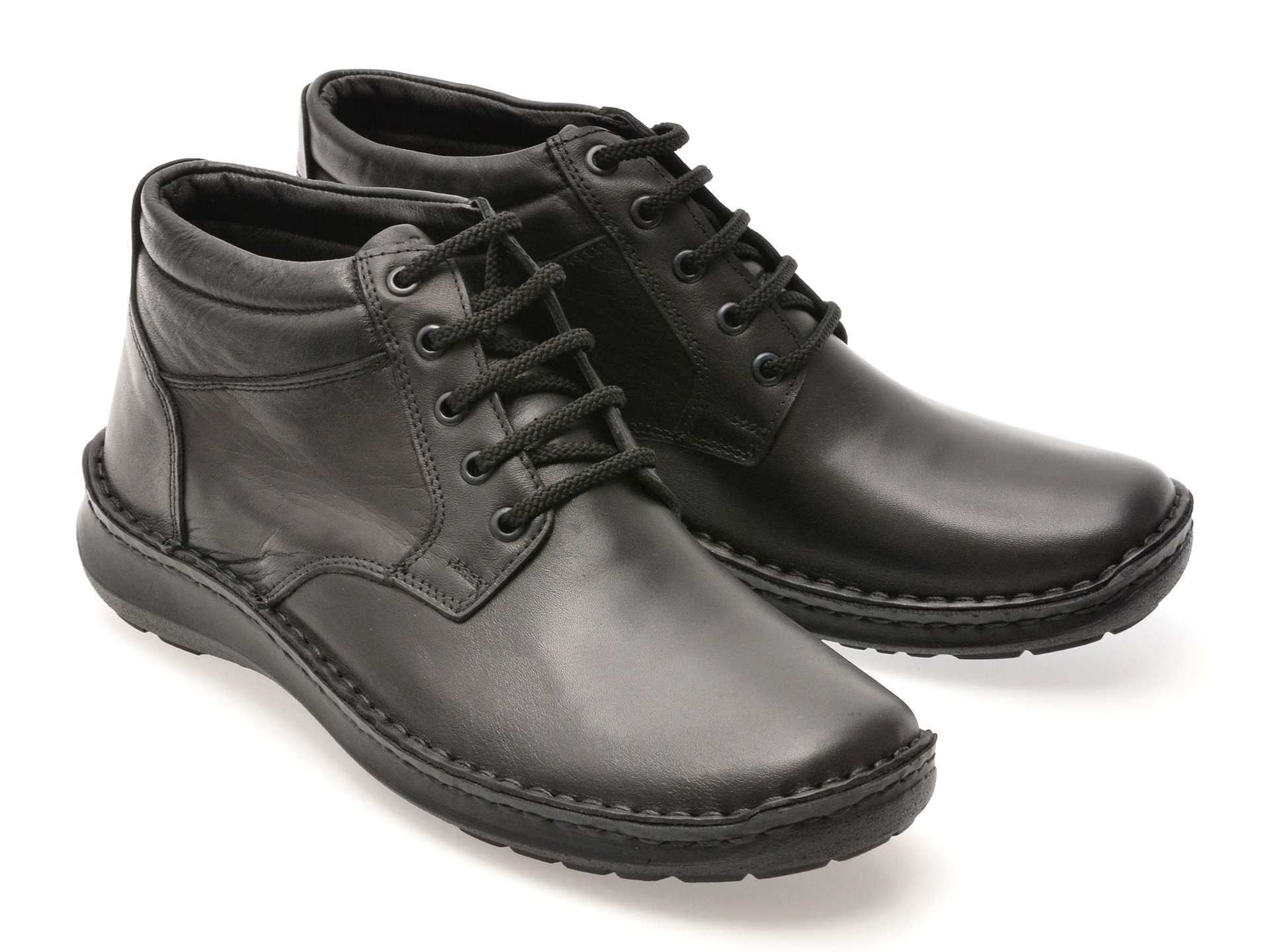 Ghete OTTER negre, 9591, din piele naturala