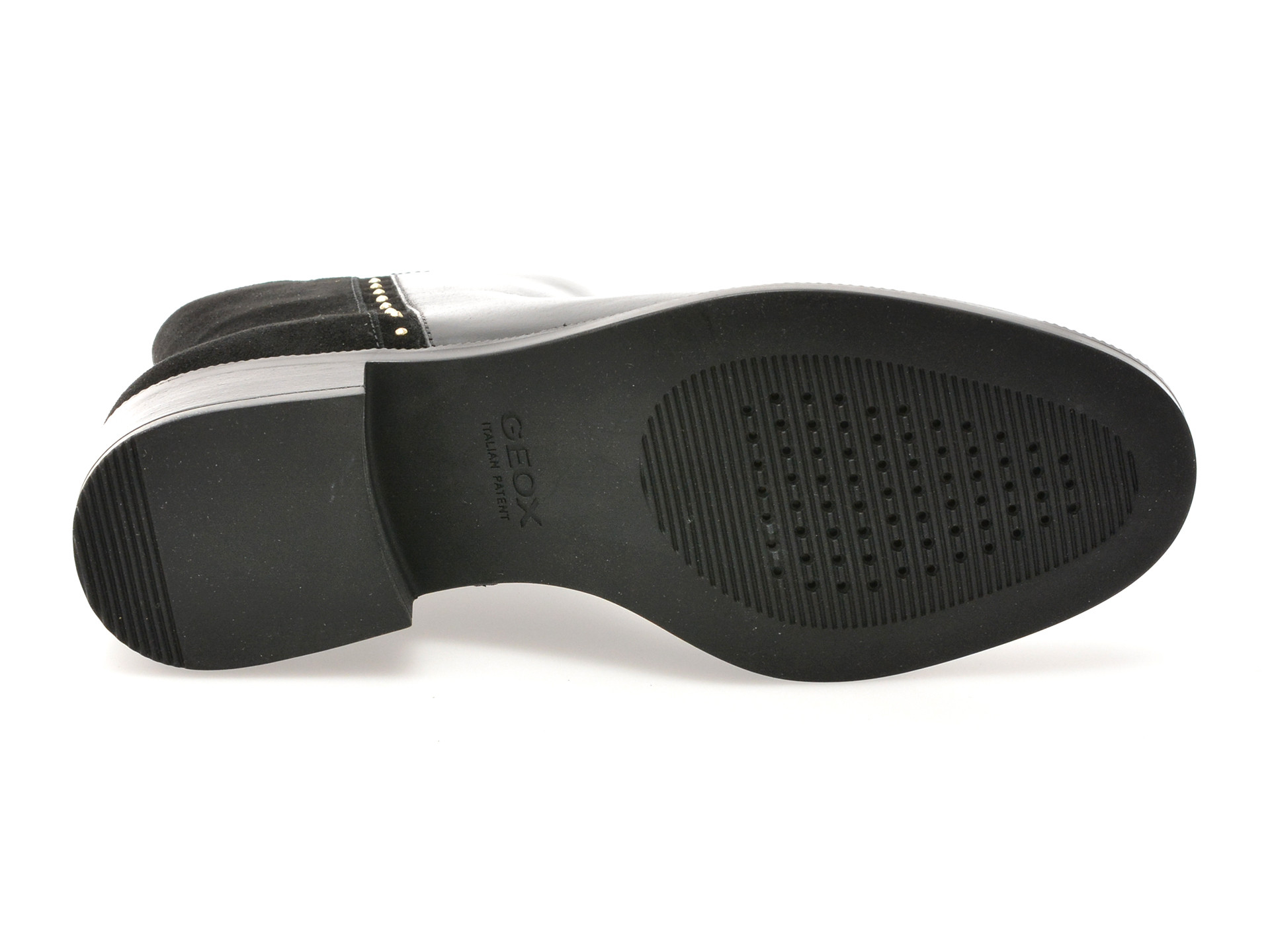 Ghete GEOX negre, D565EE, din piele naturala