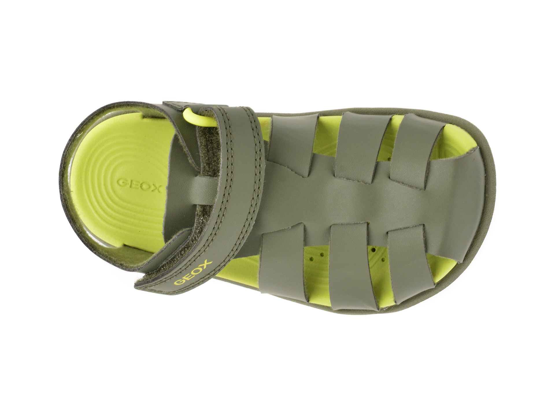 Sandale GEOX verzi, B556AA, din piele ecologica