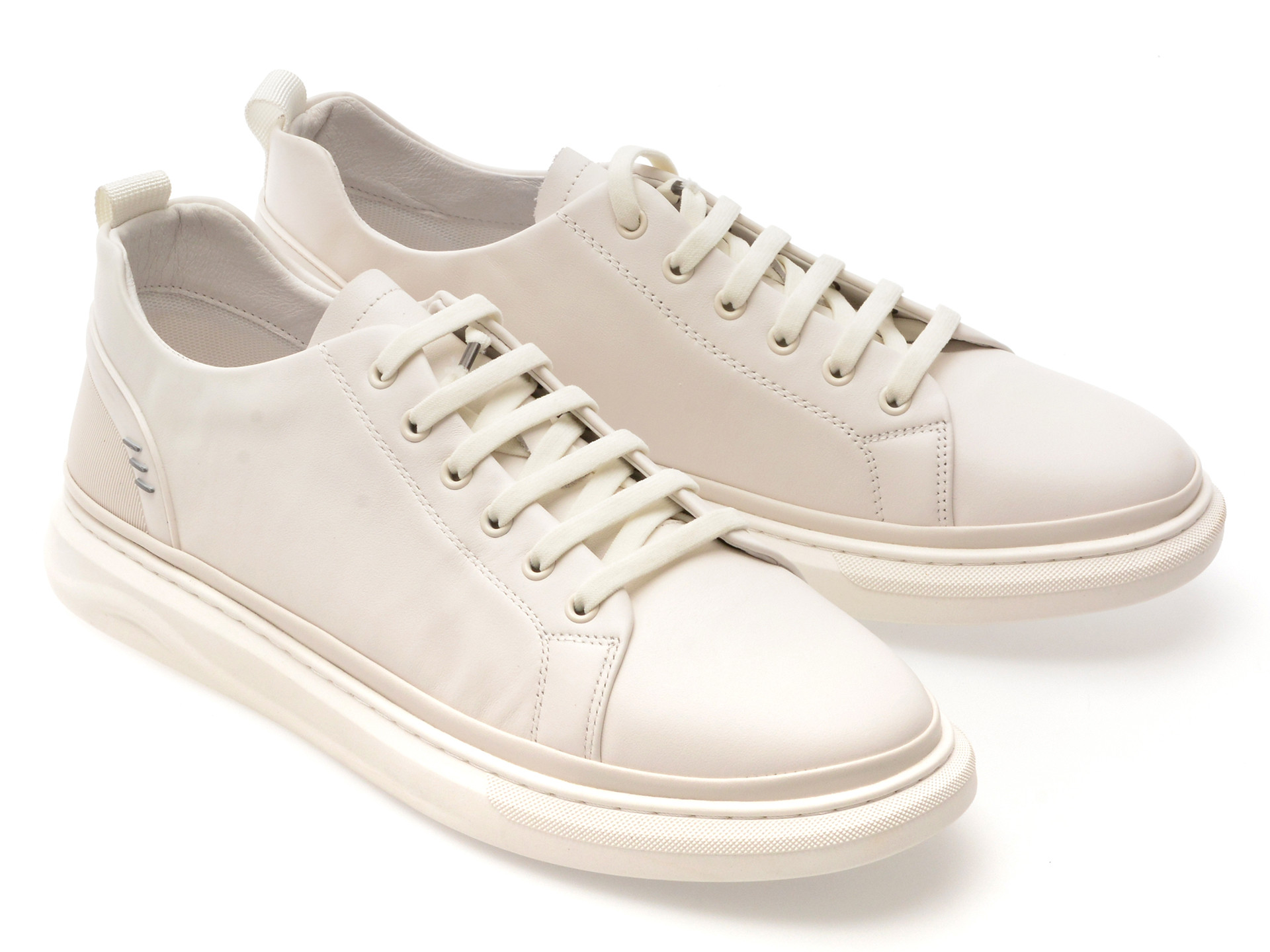 Pantofi sport EPICA albi, 8161, din piele naturala