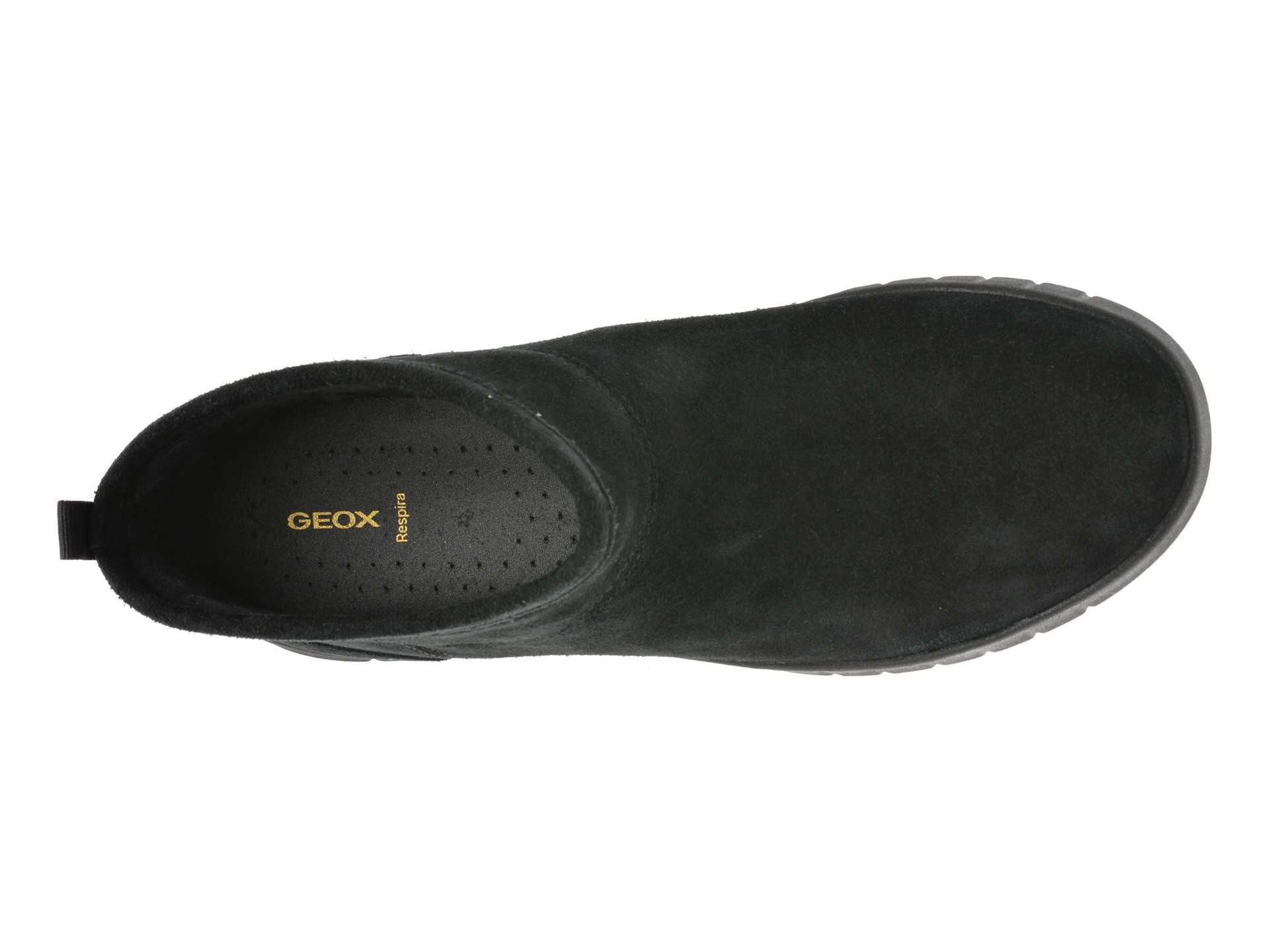 Ghete GEOX negre, D569AA, din piele intoarsa