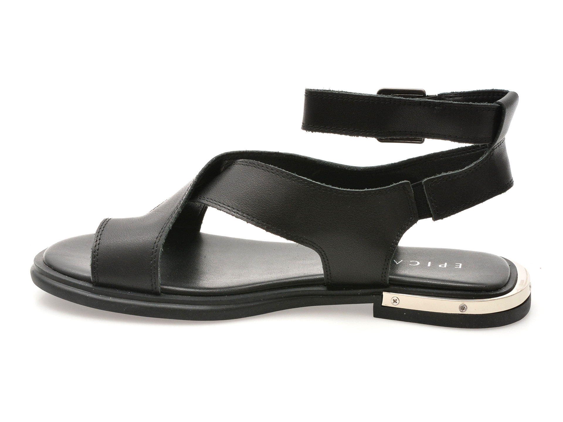 Sandale EPICA negre, V951D51, din piele naturala