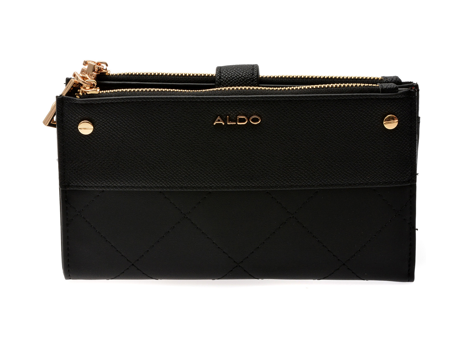 Portofel ALDO negru, RORBAG 001, din piele ecologica