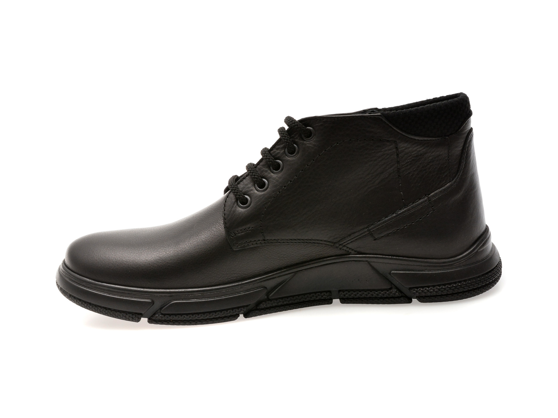 Ghete OTTER negre, 7346, din piele naturala