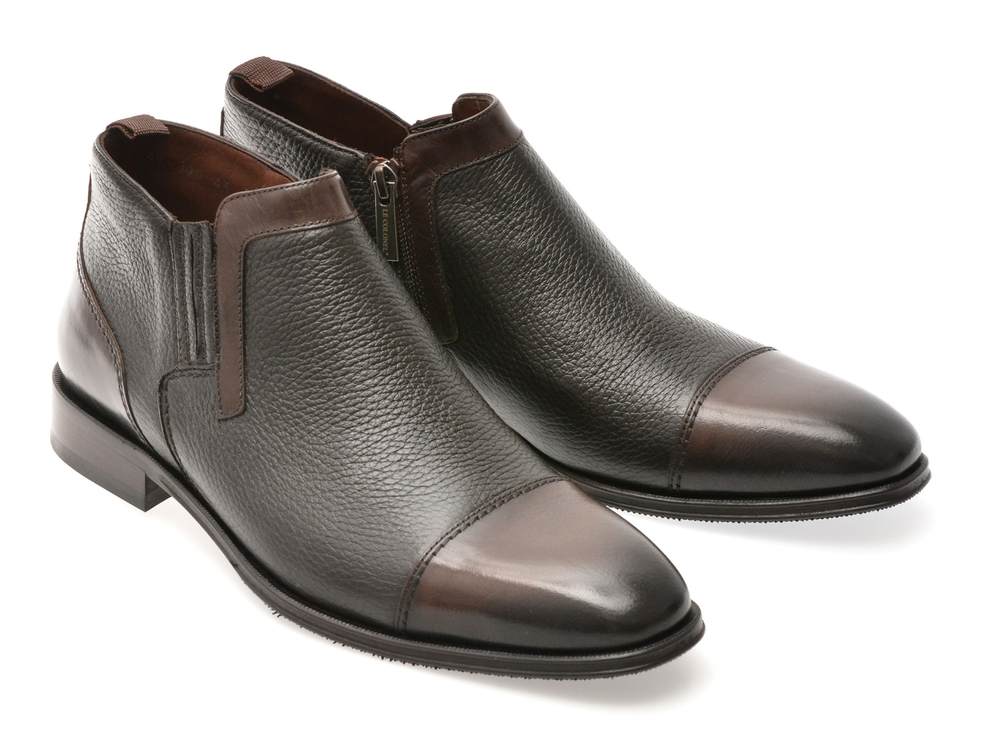 Ghete elegante LE COLONEL maro, 484100, din piele naturala