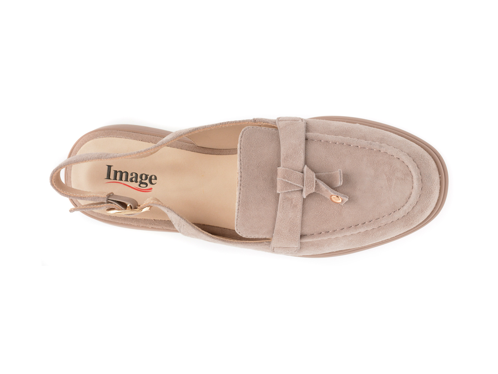 Pantofi IMAGE gri, 2972, din piele intoarsa