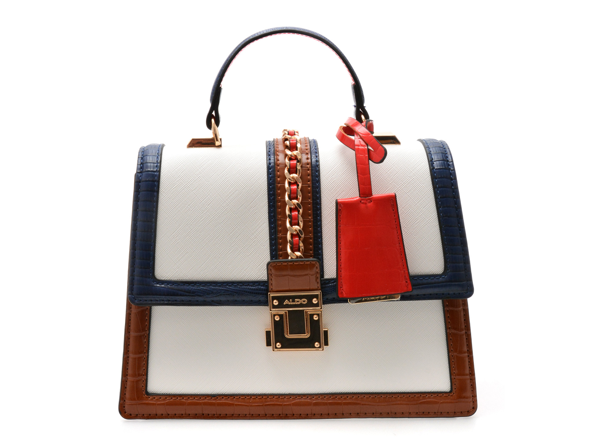 Geanta ALDO alba, MARTISSA 459, din piele ecologica