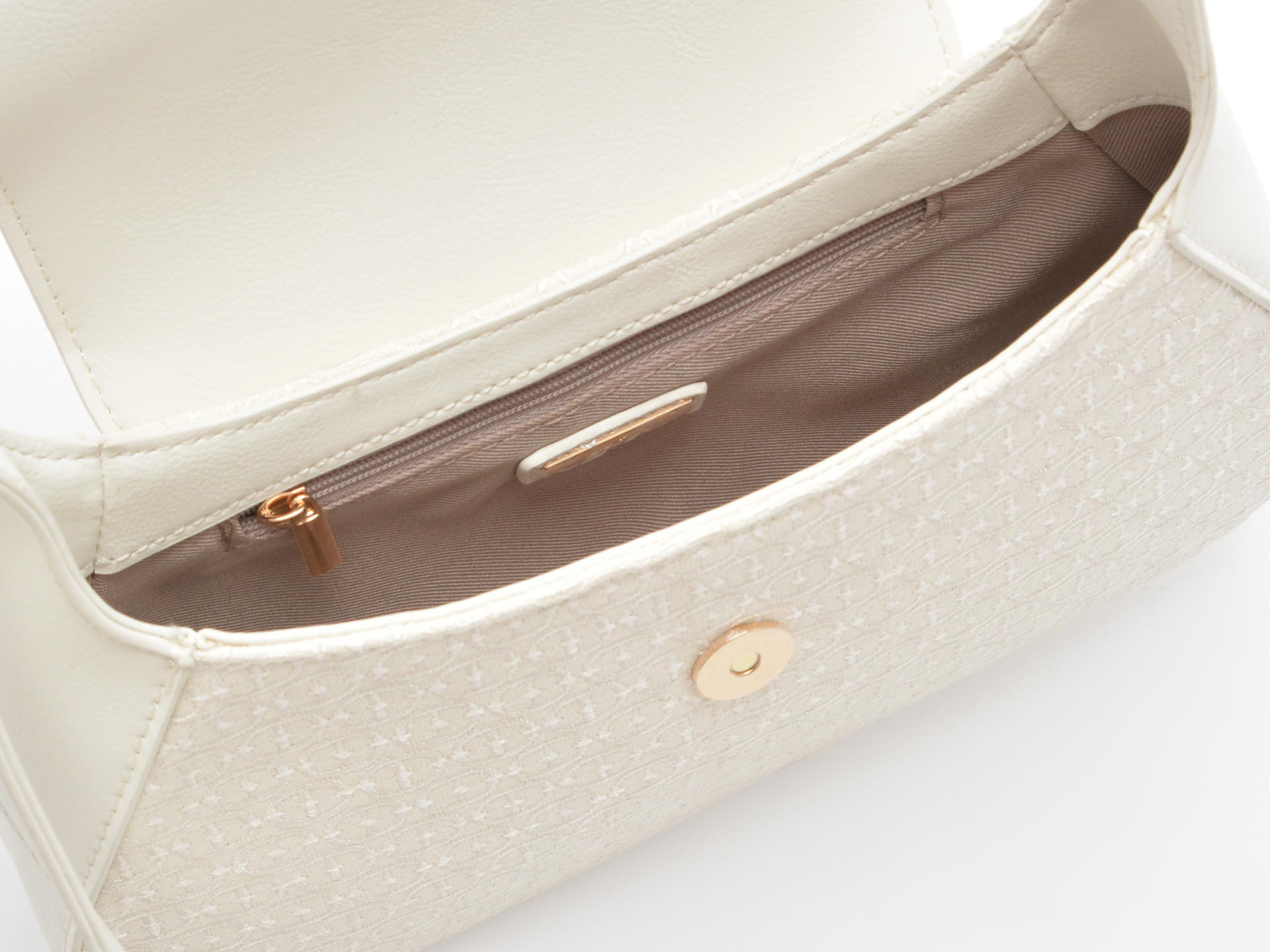 Geanta ALDO alba, RHIANON 108, din material textil