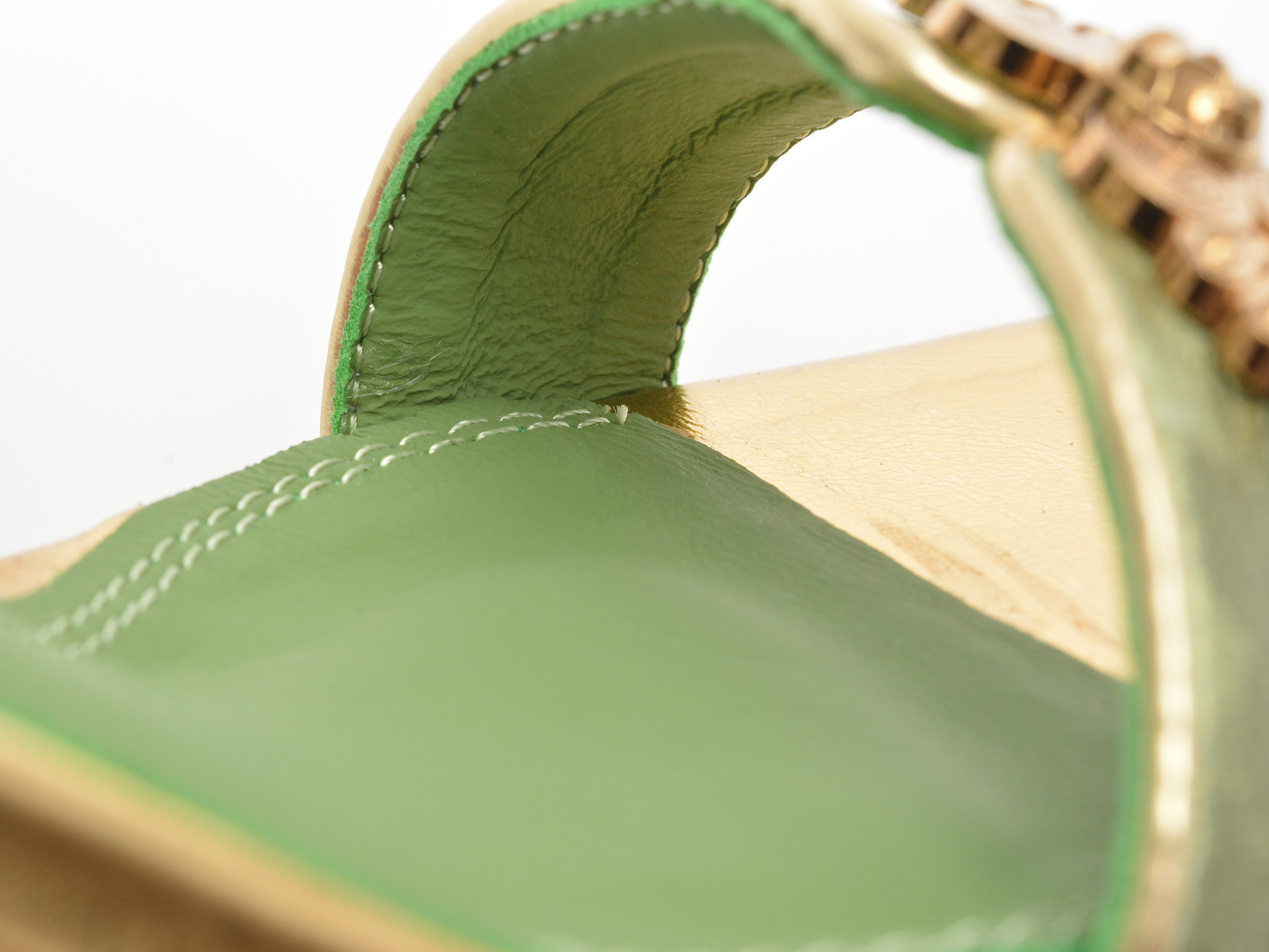 Sandale elegante EPICA verzi, H210, din piele naturala