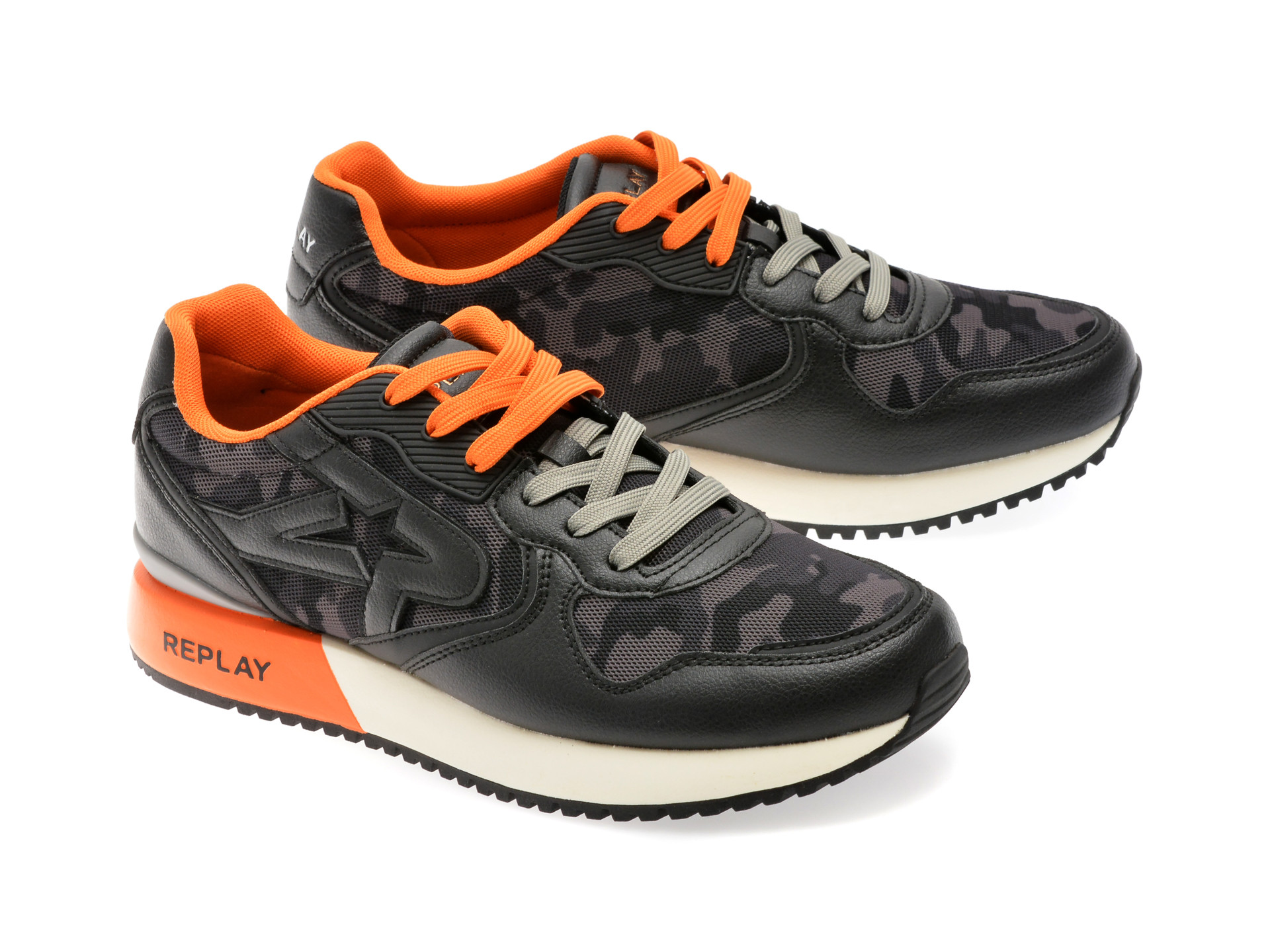 Pantofi sport REPLAY negri, MS9I07T, din material textil