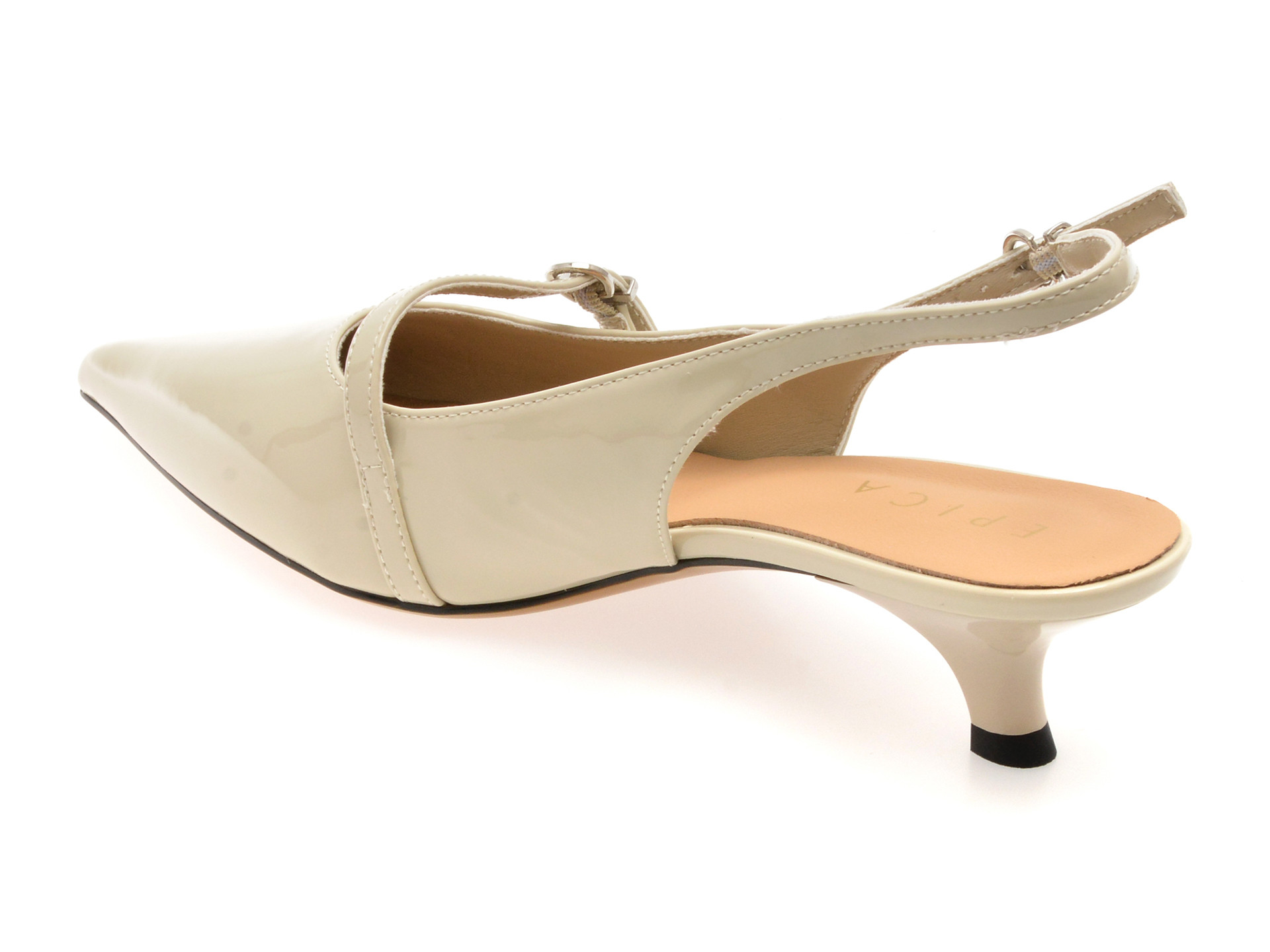 Pantofi eleganti EPICA bej, 26U2257, din piele ecologica lacuita